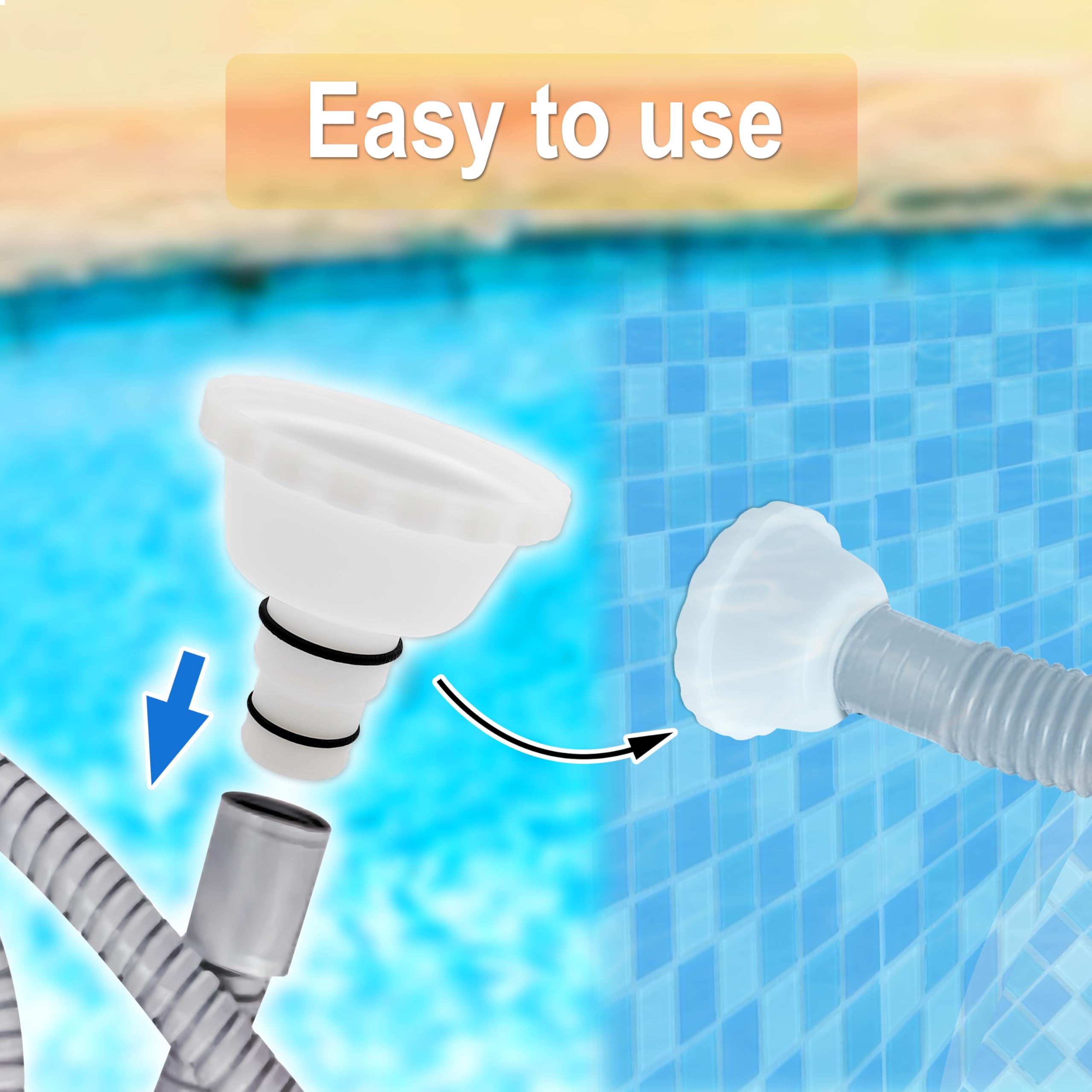 Pool Skimmer Adapter Für 3,2cm & 3,8cm Schläuche - Poolsauger Zubehör