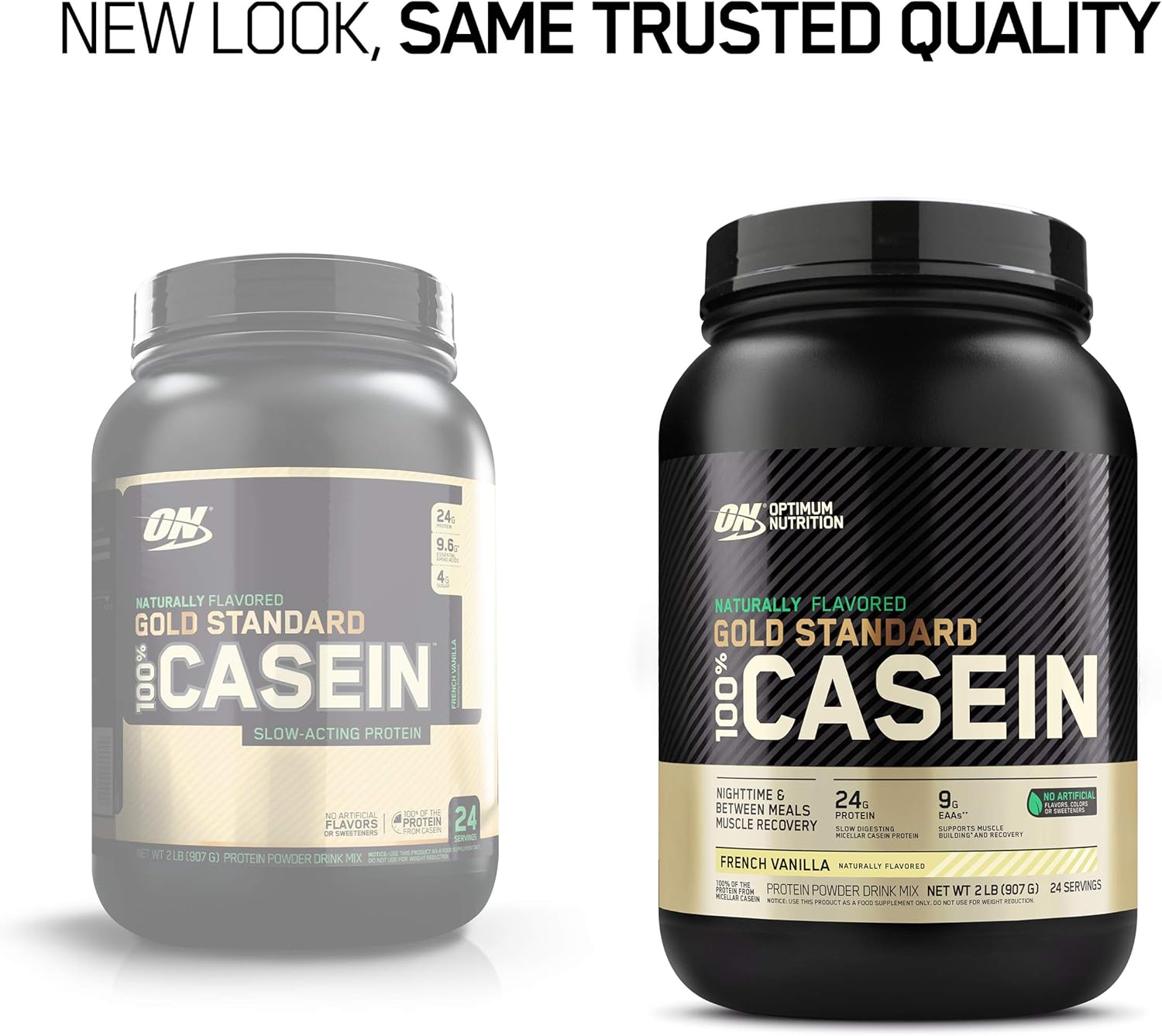 Optimum Nutrition Gold Standard 100% Micellar Casein Protein Powder, Naturally Flavored French Vanilla, 2 Pound (Packaging May Vary) : Everything Else