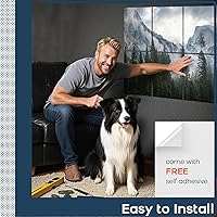 Vista 8 de BUBOS - Paquete de 8 paneles acústicos artísticos y autoadhesivos de insonorización, 48 x 32 pulgadas, acondicionamiento acústico y decorativos