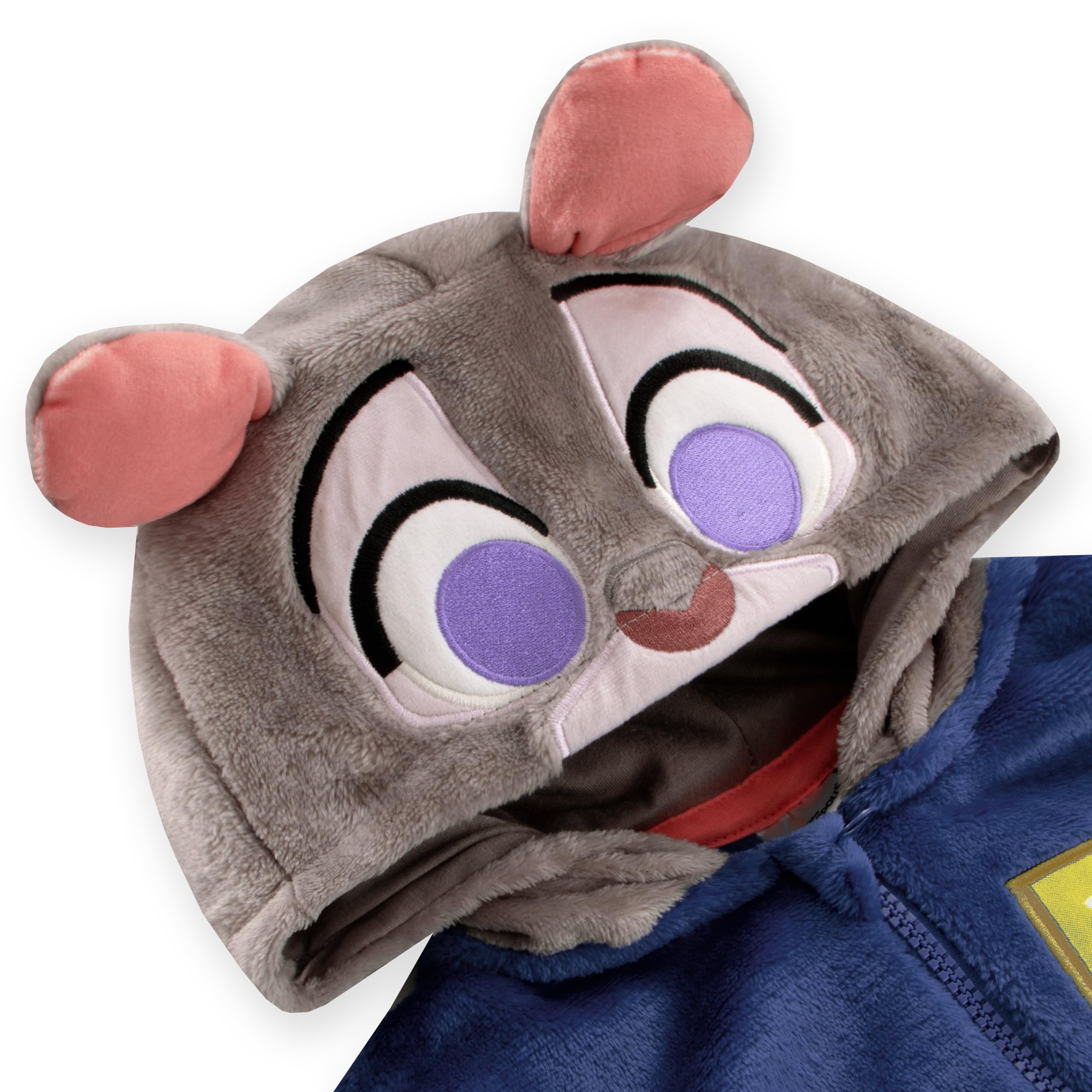 Disney Grenouillere Enfant avec Oreilles 3D, Pyjama Combinaison Enfant Zootopie, Surpyjama Fille Judy Hopps