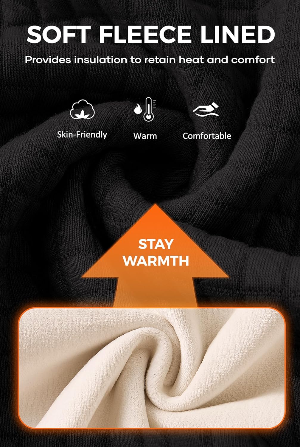 Man Casual Western Shirts Long Sleeve Cozy Pullover Quarter Thick Ribbed Corduroy Winter Stand Collar Fluff Heavyweight Classic Warm Color Block Elbow Patches Sweater Black - Waffle M - Image 4