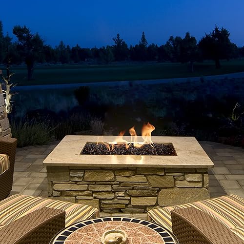 Miniatura 7 de Mr. Fireglass Vidrio de fuego poligonal de 12 pulgada para chimenea, hoguera y paisajismo, 10 libras de alto brillo ámbar