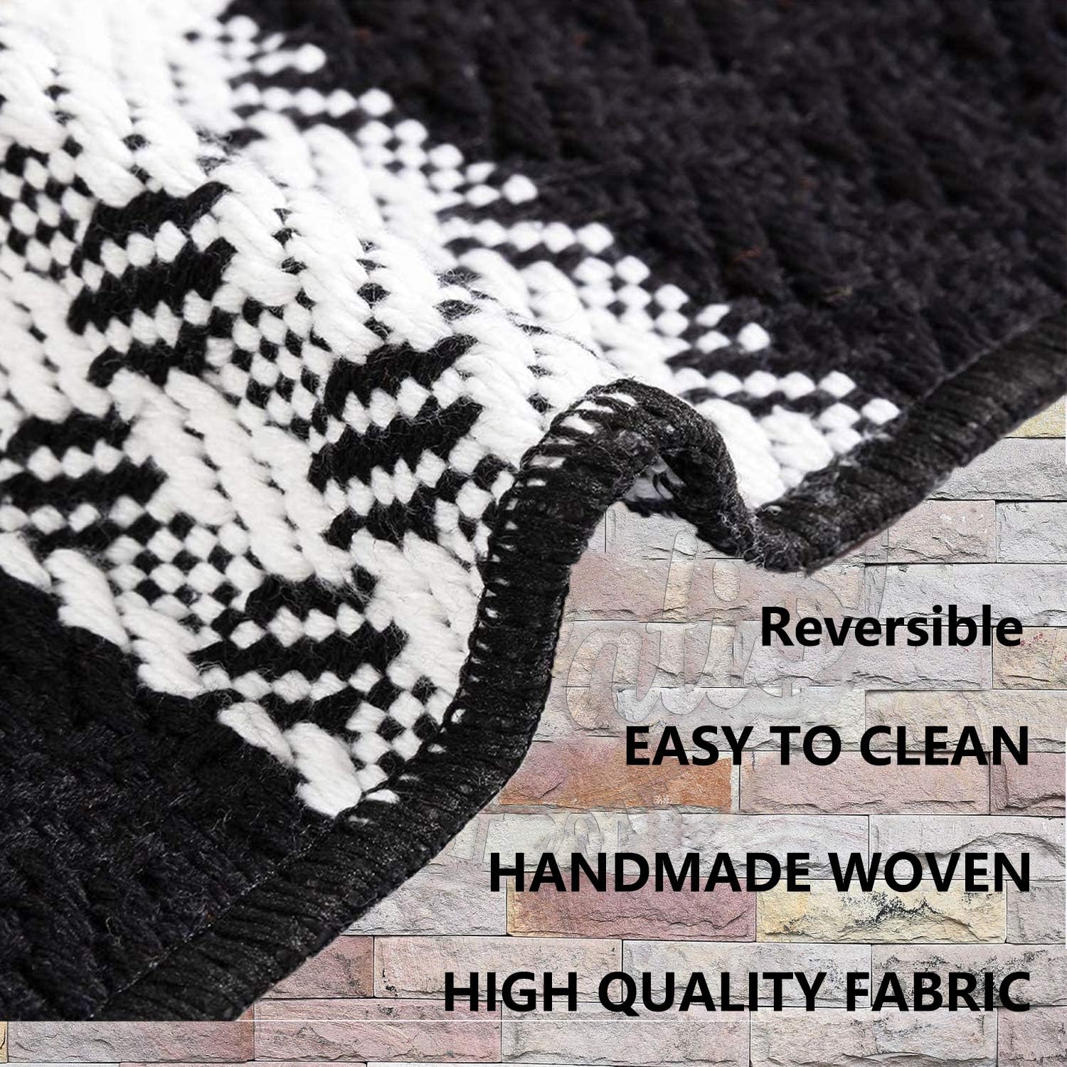 Winwinplus Buffalo Plaid Doormat Farmhouse Style Tartan, Low Profile, Heavy Duty Welcome Doormat for Indoor and Outdoor, Easy Clean, Rug Mats for Entry, Patio, Decor Rug, 2' x 4.3'