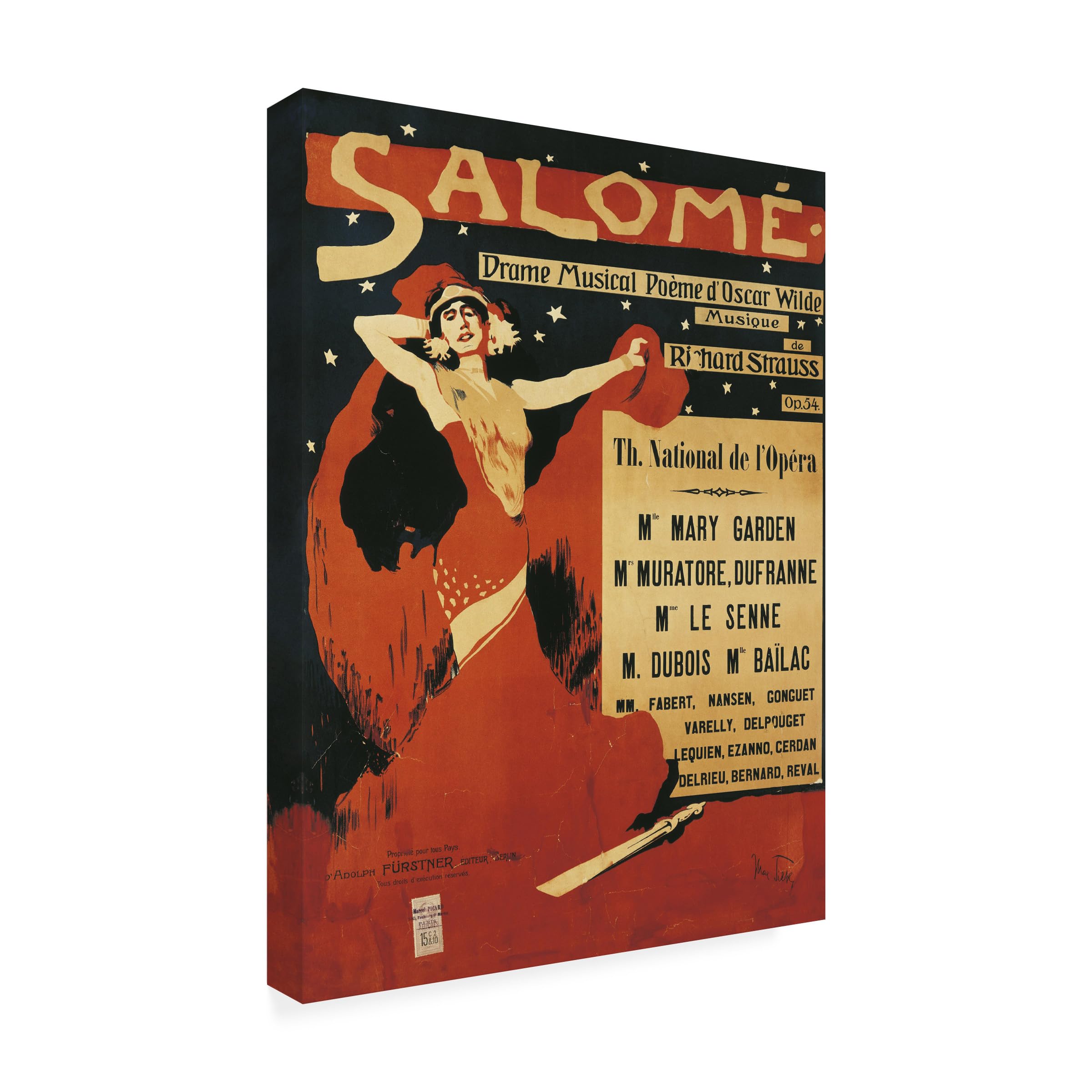 Amazon.co.jp: 商標ファインアートポスター オペラサロメ 1910年作品