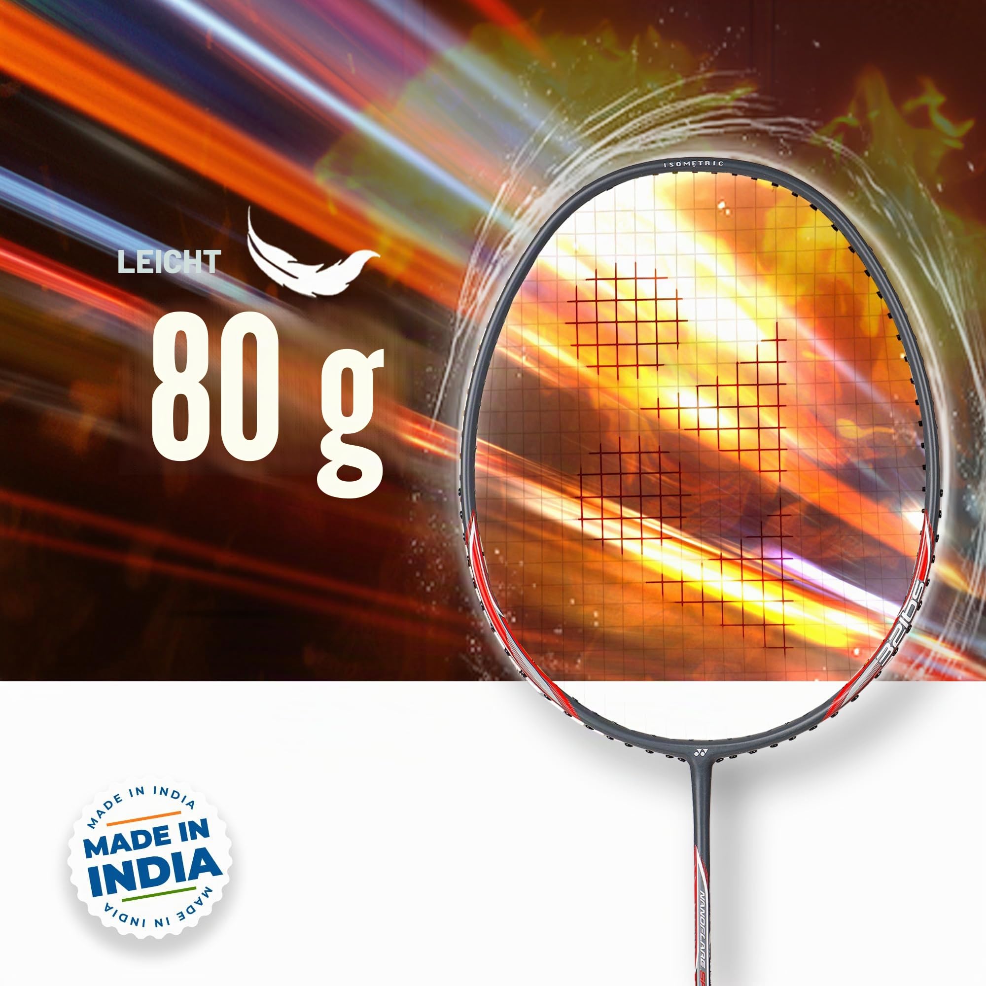 YONEX Badmintonschläger Nanoflare Speed 7 Aura RED G4 4U