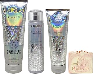 Bath & Body Works Platinum - Moisturizing Body Wash, Ultimate Hydration Body Cream and Fine Fragrance Mist with a Himalayan Salts Springs Bar Soap