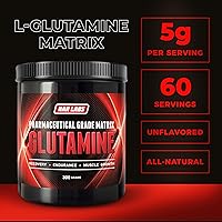Vista 2 de Matriz de glutamina 10.58 oz Natural Sin OGM Sin gluten 60 porciones