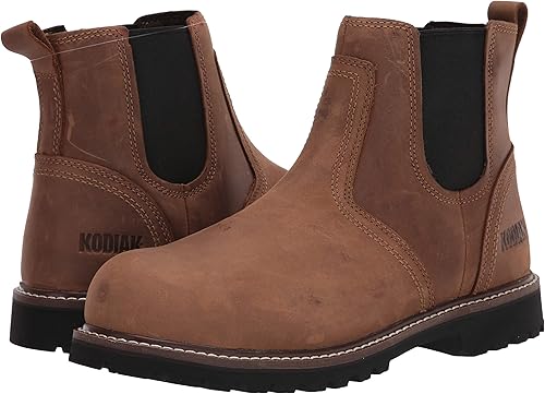 Vista 12 de Kodiak Botas de trabajo Chelsea impermeables McKinney con punta compuesta ESR para hombre Marrón