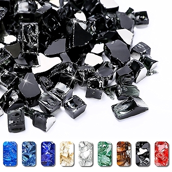 Grisun 黑色火焰玻璃火盆装饰件