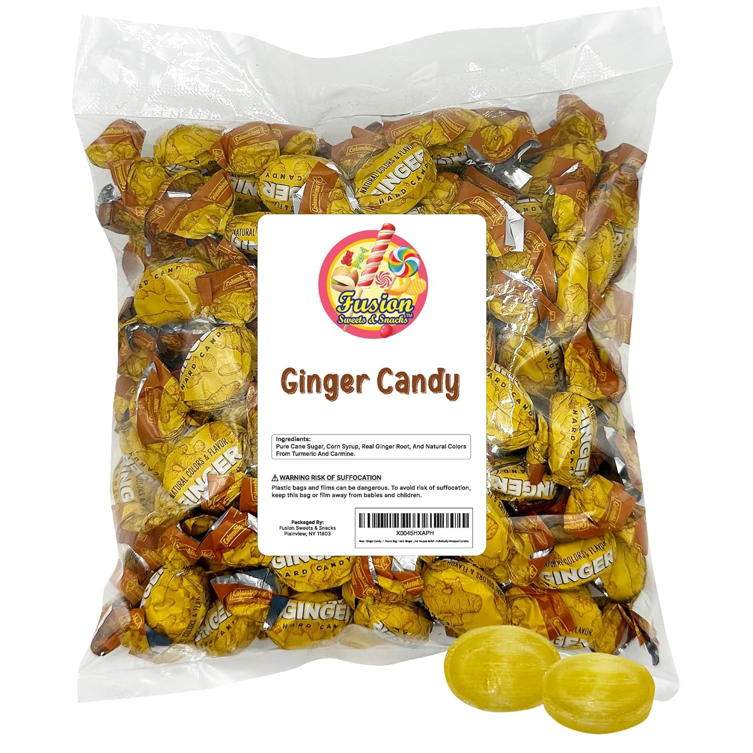 Ginger Candy 1 Pound Bag Hard Ginger Candy For Nausea