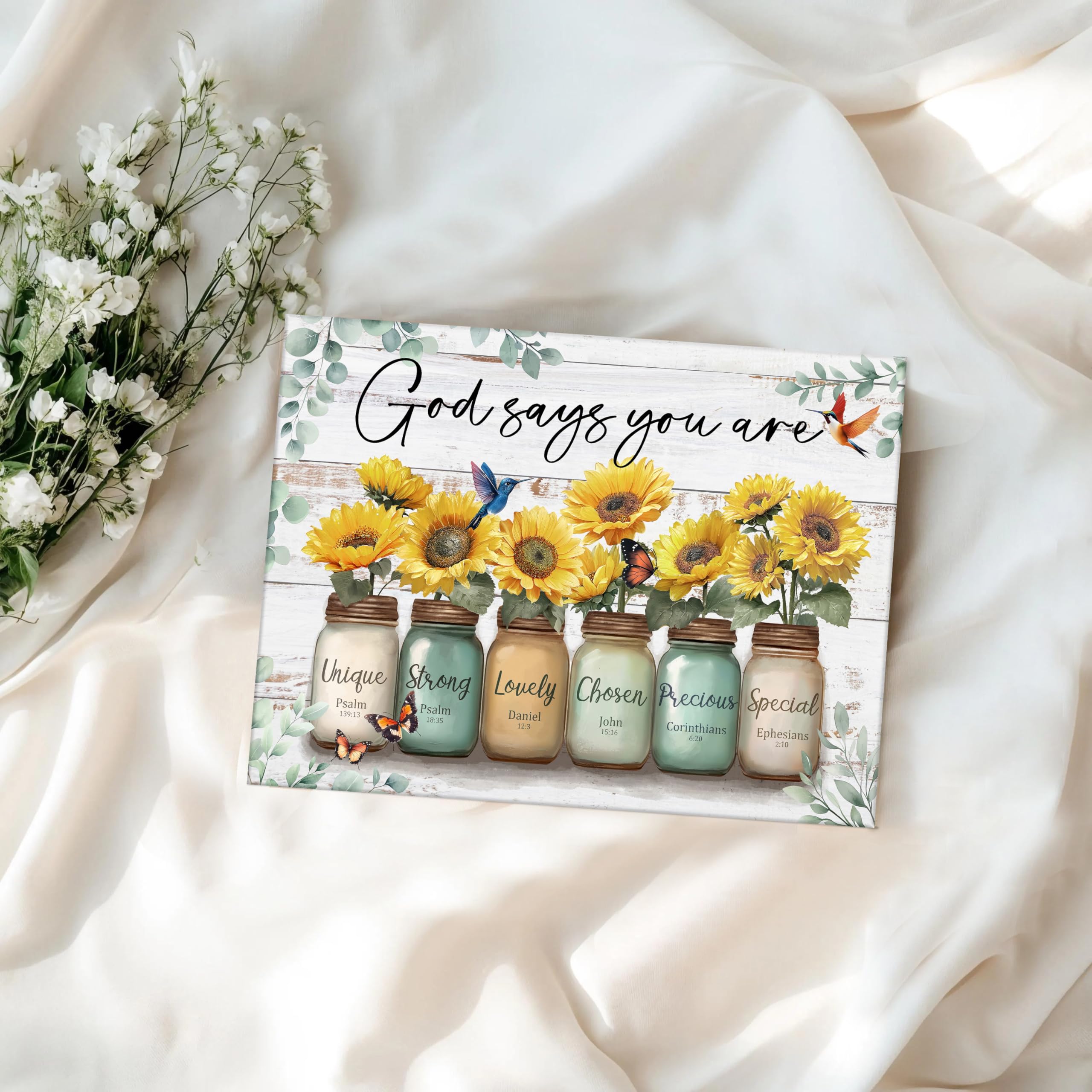 God Says You Are Framed Canvas Wall Art - Image 4