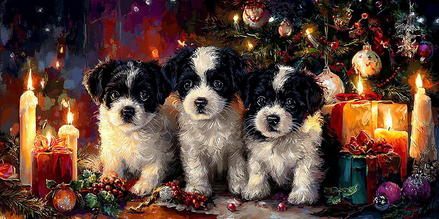 Pintar por Numeros Adultos, Perro Vela, 70x90cm 7JGWX-273