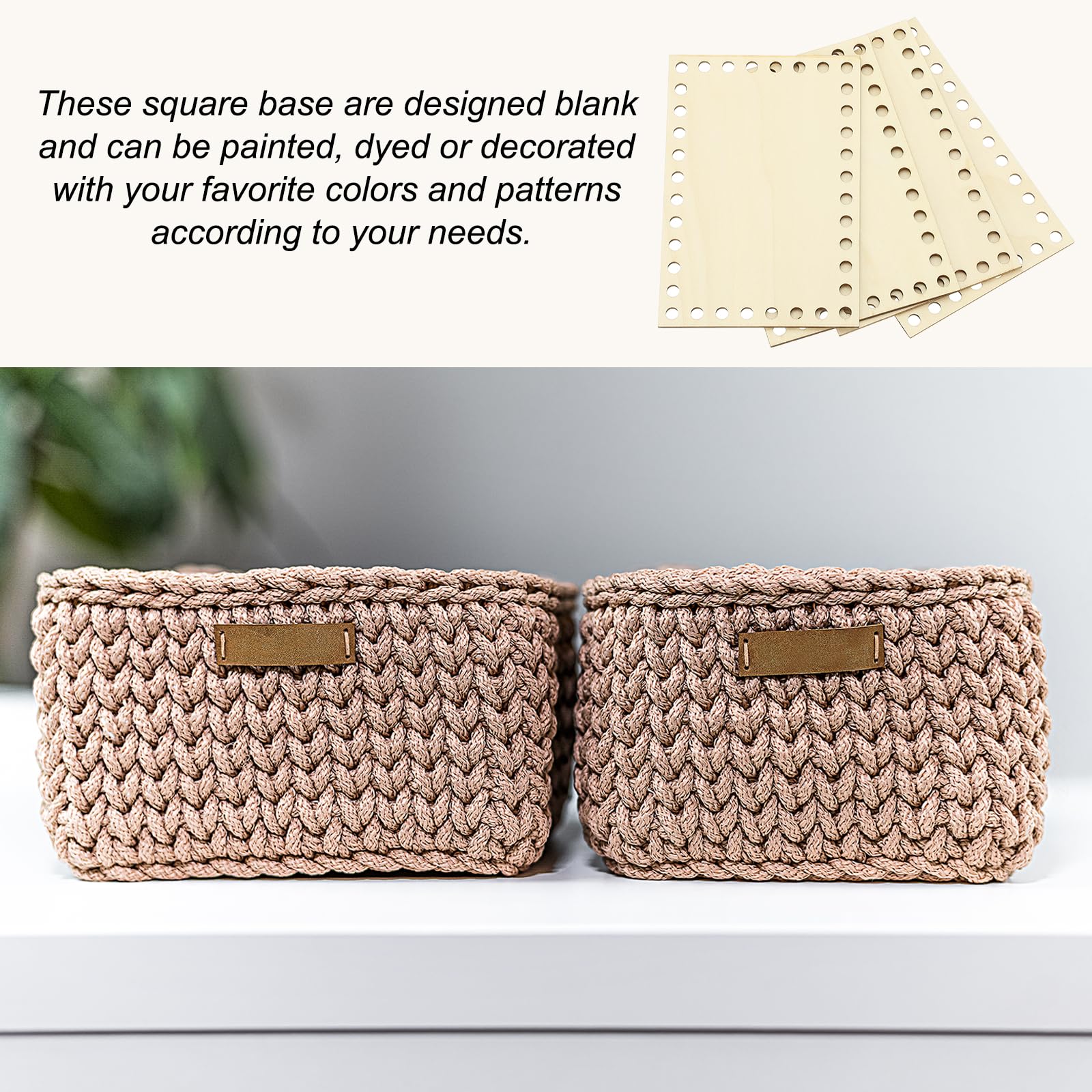 PATIKIL 4 x 6 Inch Crochet Basket Base - Image 4
