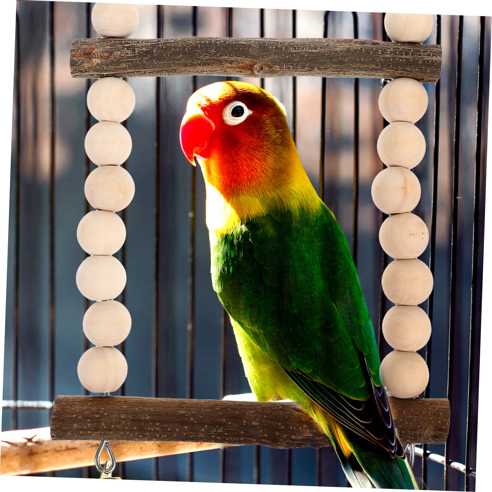 Giochi per Pappagalli da Appendere Resistente per Pappagalli e Calopsitte Giocattoli da Masticare e Altalena per Uccelli Adatto Tutte Specie Facile da Installare