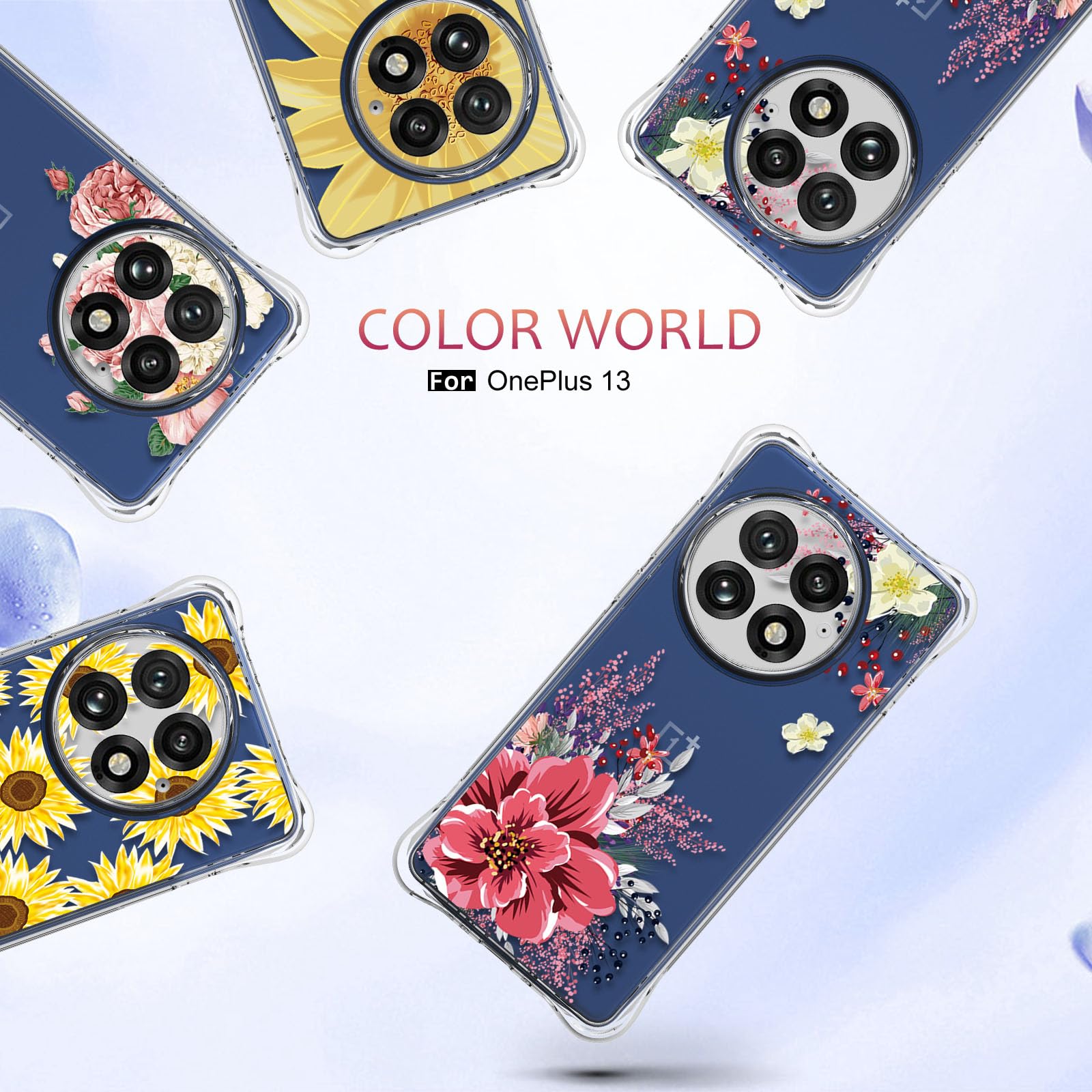Hülle Für OnePlus 13 5G Mit Blumenmuster – Klare TPU-Schutzhülle, Stoßfest & Ultradünn