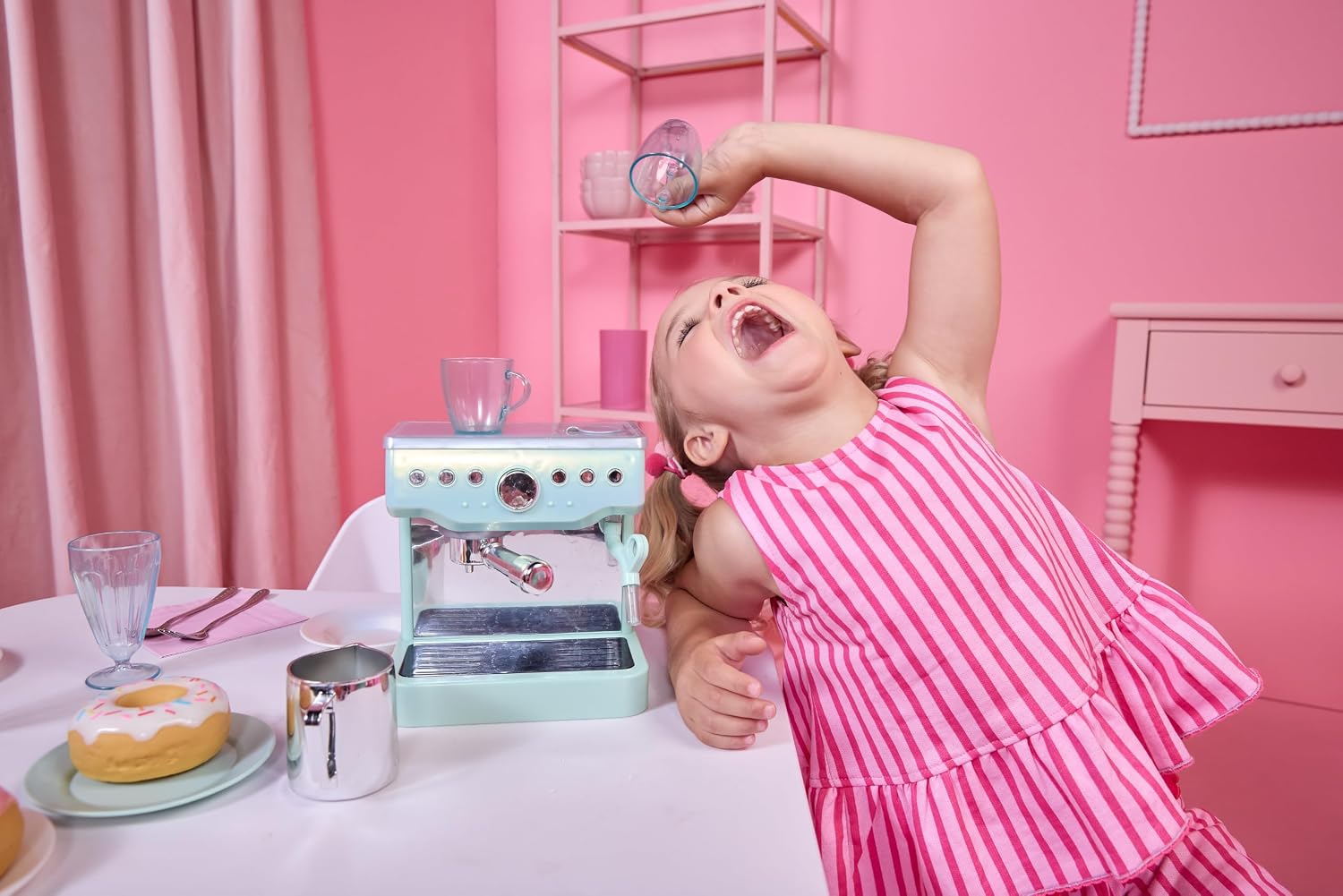 Little Tikes Sweet Spaces Espresso Machine – Sea Foam, Imaginative Play, Pretend Play Kitchen, Boys and Girls Ages 3+ Years