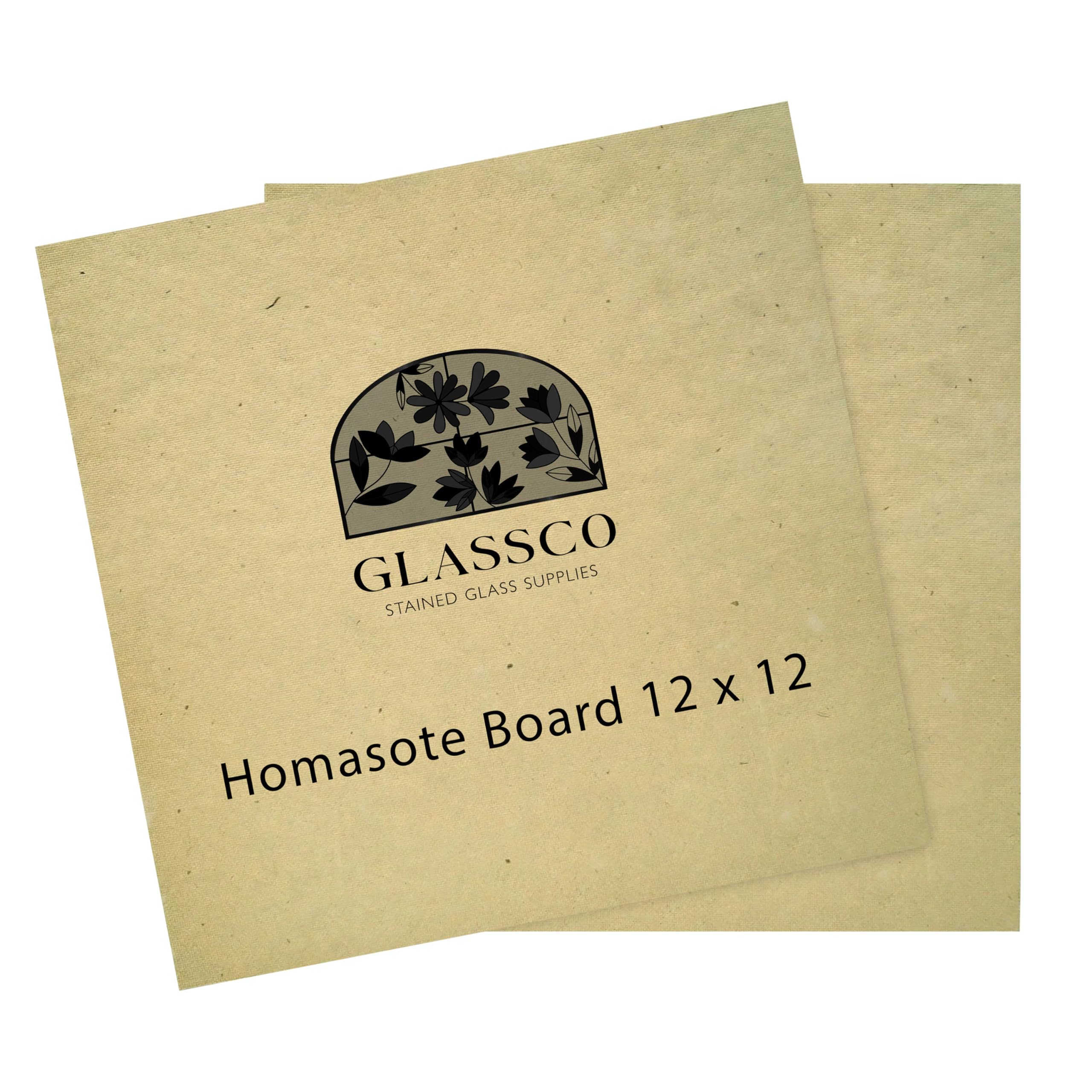 Homasote Board for Stained Glass Work Surface | Approx 12 x 12 Heat Resistant Cutting Board 2pk | Cutting Mat Stained Glass Supplies and tools for Table and Countertop Protection