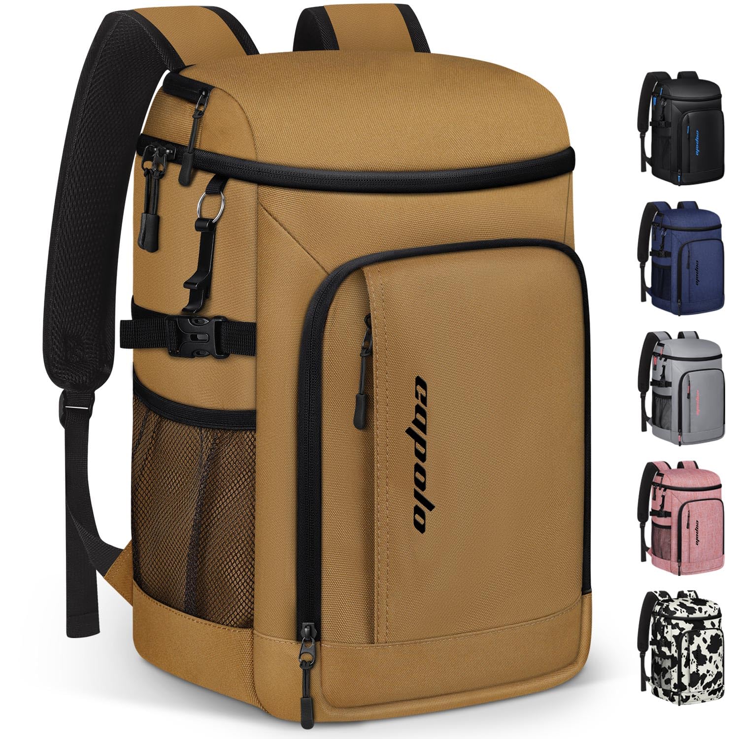 Capolo Cooler Backpack Insulated Waterproof, 36 Cans, Yellow, Leak Proof, Water Resistant Outer, Portable Ice Chest Lunch Backpack for Camping, Picnic โ image 1