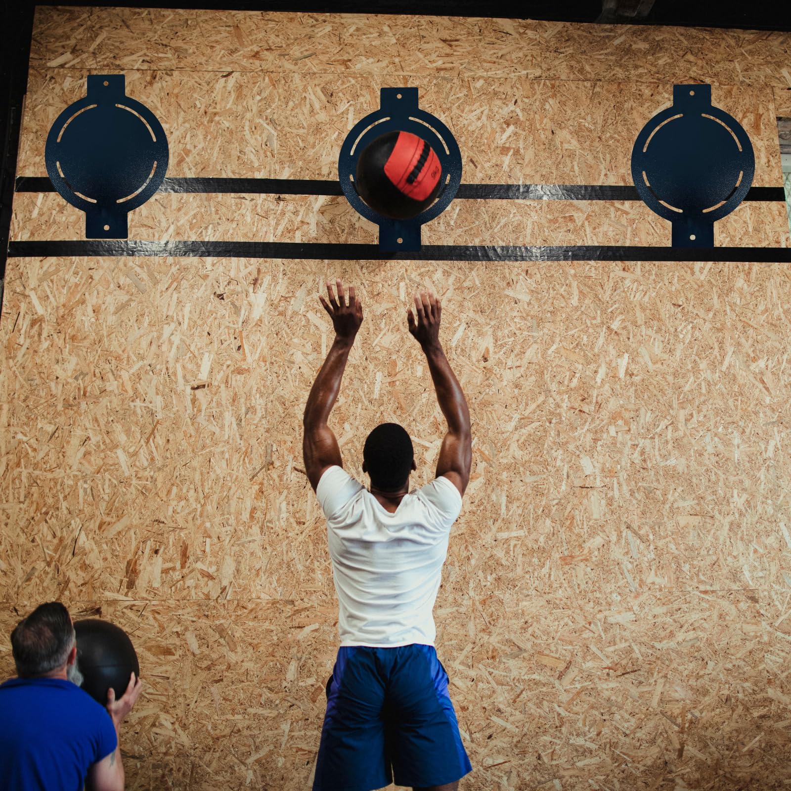 HowseHold Cible murale en acier pour ballon médical, cible en métal revêtu par pulvérisation de 3 mm avec boulons d'ancrage, objectif d'entraînement de fitness pour la force, l'endurance et le fitness