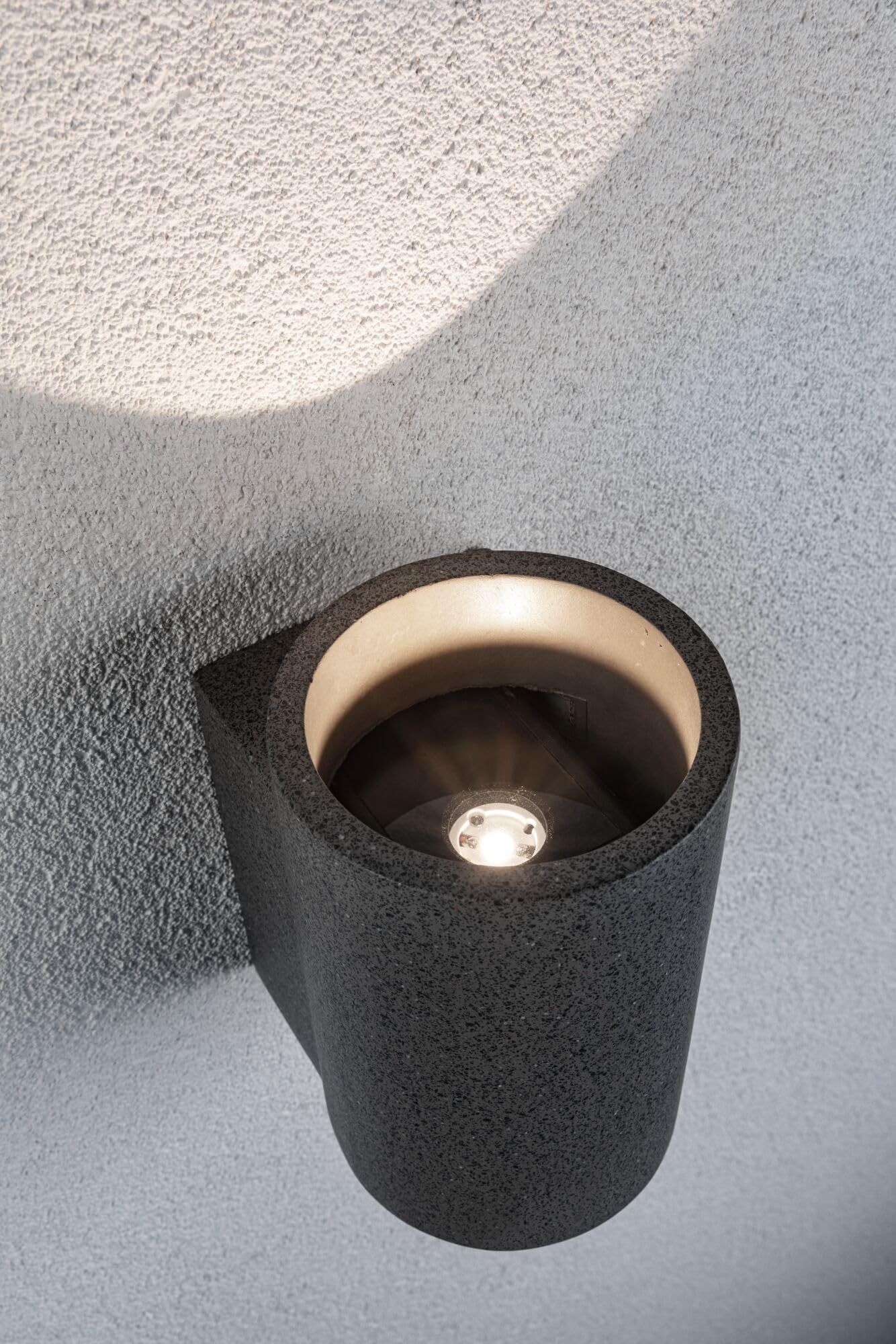 Paulmann 94500 Luminaire d'extérieur LED Concrea IP44 incl. 1x6,8 watts appliques d'extérieur grès noir éclairage de jardin béton 3000 K