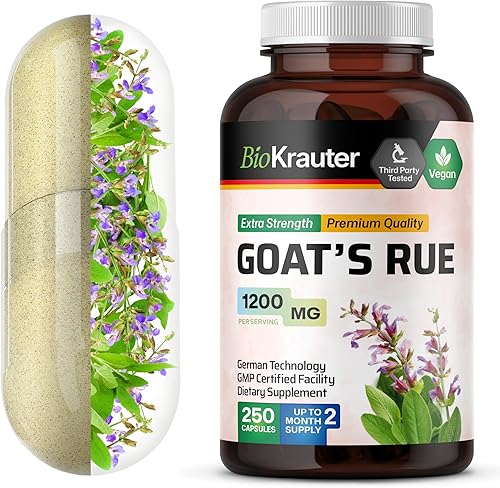 MAUWE HERBS Suplemento de lactancia de Goat's Rue - Apoyo orgánico para la lactancia materna - Hierba rue de cabras - Galega Officinalis - 250
