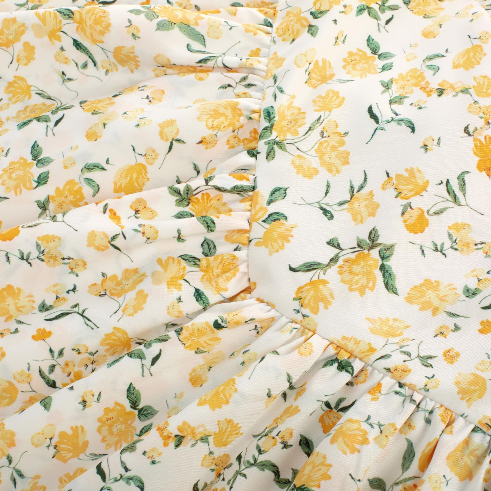 Scarlet Darkness Floral Mini Corset Dress for Women Teen 2026 Summer Spring Flowy A-Line Sundress with Pockets: Large White Yellow Floral