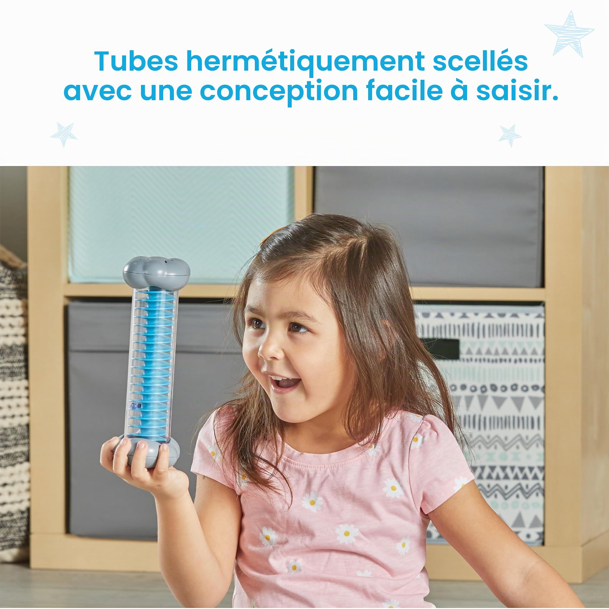 Learning Resources Tubes sensoriels Les Sons de la météo, Jouets Mixtes, 3 Sons, dès 3 Ans