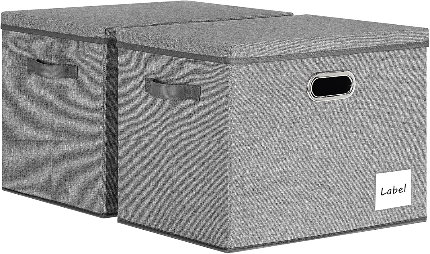 LHZK Extra Large Storage Bins with Lids 16x12x12 Foldable