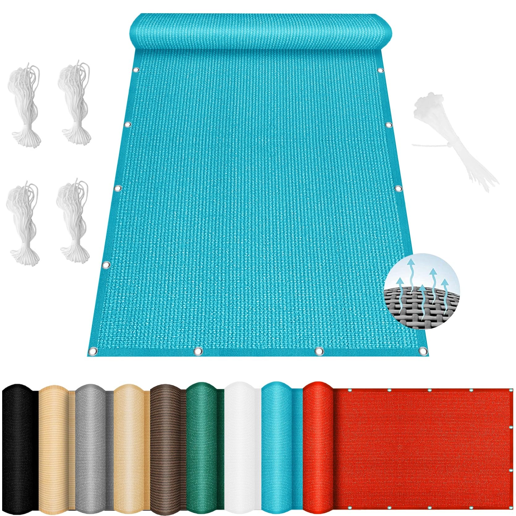 Toile ombrage respirant anti 98% UV pour protéger la terrasse de la chaleur