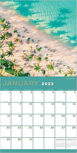 Miniatura 2 de TF PUBLISHING Tropical Escapes - Calendario de pared 2023 de 12 meses calendario de pared premium 2023 calendario de pared grande 2023 mensual