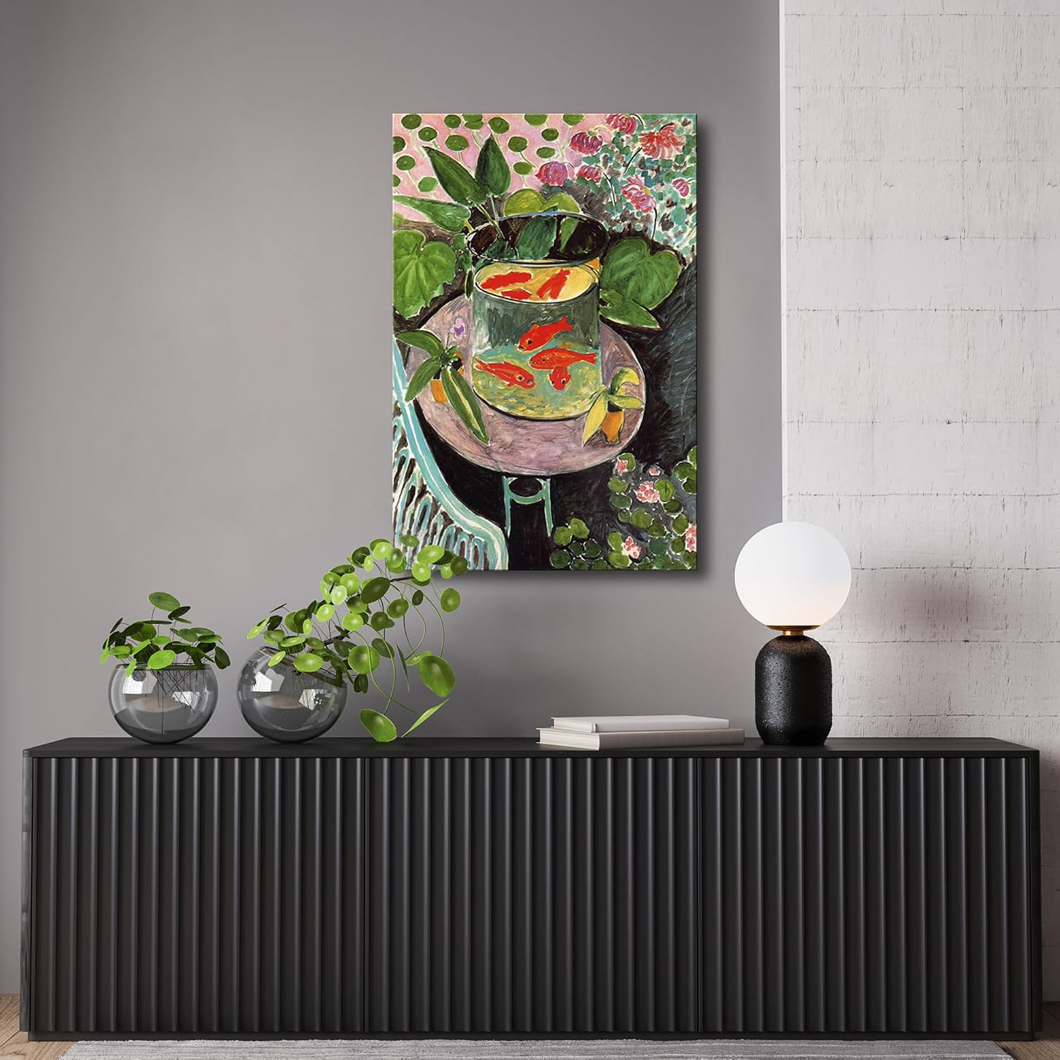Wieco Art Canvas Prints Goldfish by Henri Matisse Colorism Aesthetic Abstract Canvas Wall Art for Wall Decor and Home Office Decorations