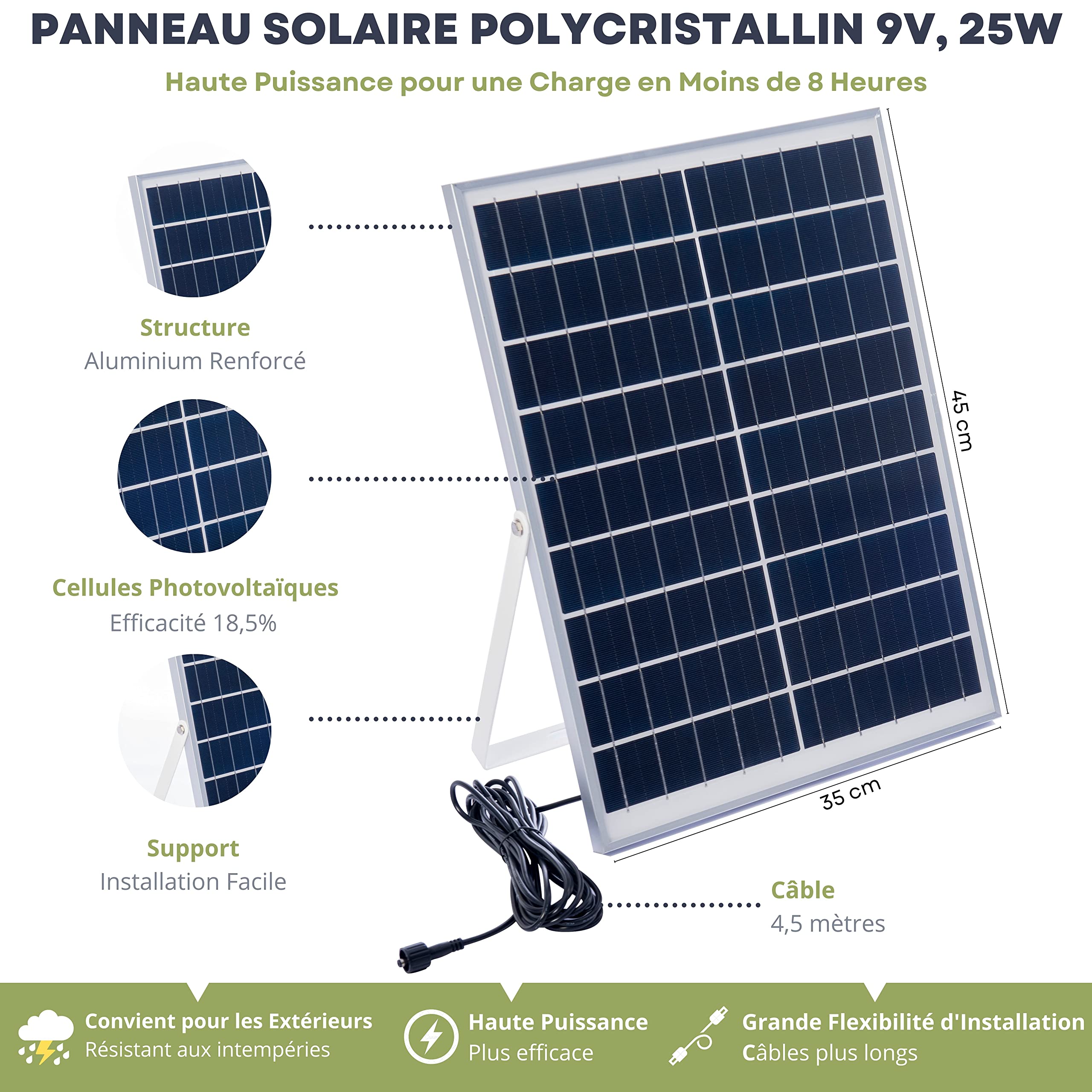 Projecteur Solaire LED 120W avec Télécommande – 224 LEDs Puissantes, Blanc Neutre 4000K, Éclairage Extérieur IP66, Autonomie 8–15h
