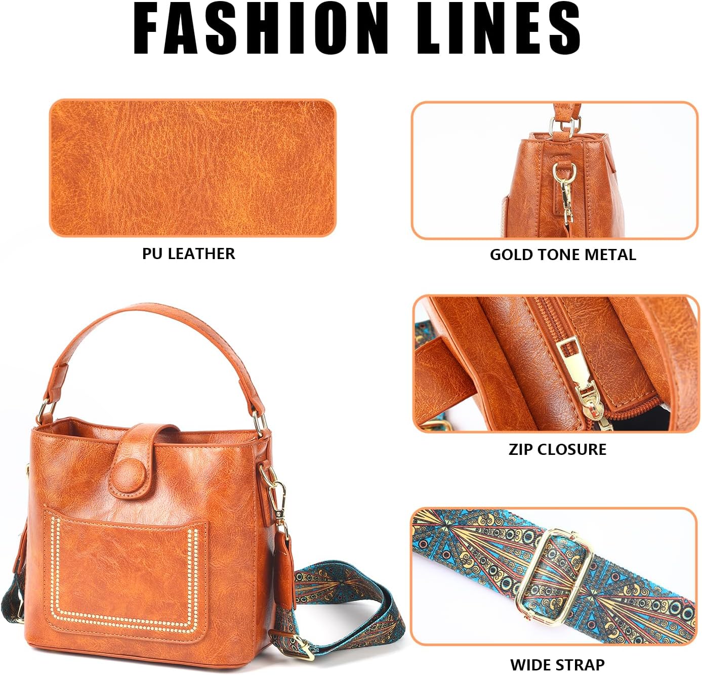 Women's Small PU Leather Crossbody Bags,Travel Purses Shoulder Handbags with Front Pocket Black