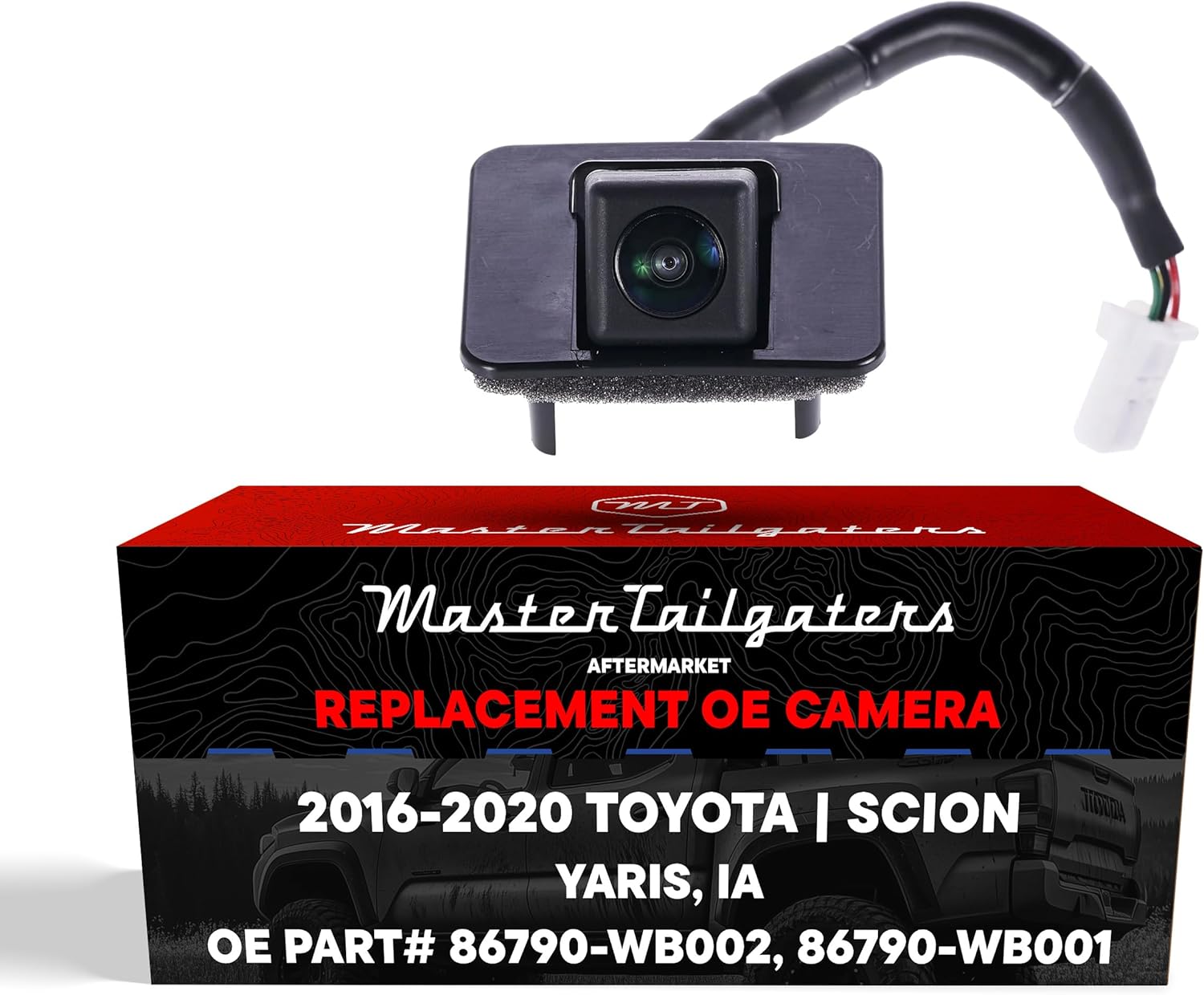 Master Tailgaters Replacement for Toyota Yaris iA (2016-2020), Yaris Sedan (2016-2020) / Scion iA (2016) Backup Camera OE Part # 86790-WB001, 86790-WB002