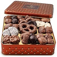 Vista 9 de Bonnie & Pop - Canasta de chocolate para regalar, caja de aperitivos gourmet, lata para Navidad, más de 2 libras de chocolate, ideal para un