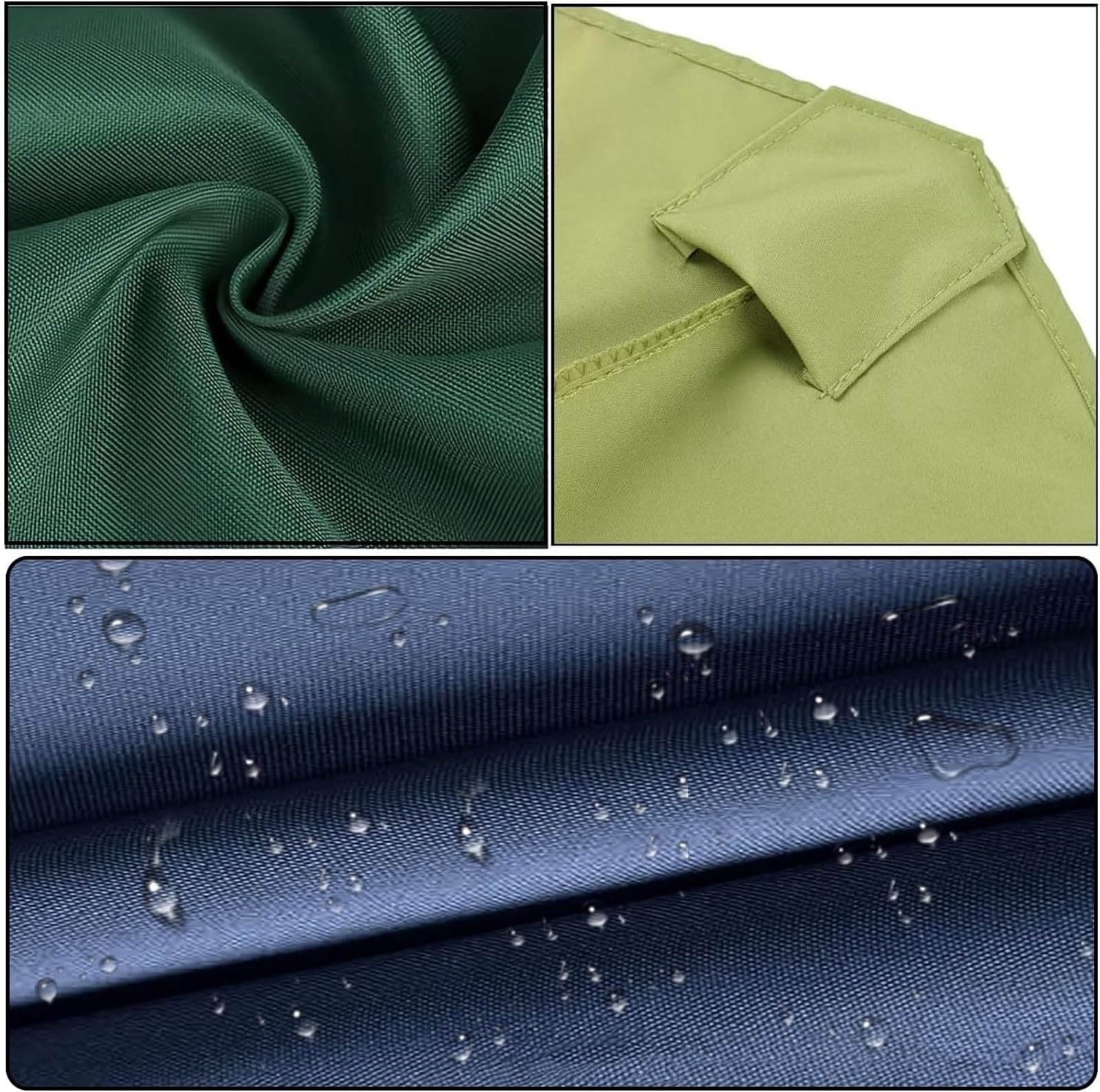 Cubierta impermeable para sombrilla de patio al aire libre, resistente a los rayos UV, repuesto para 6/8 varillas, perfecta para jardín, patio, mesa de playa, color negro, 2 m