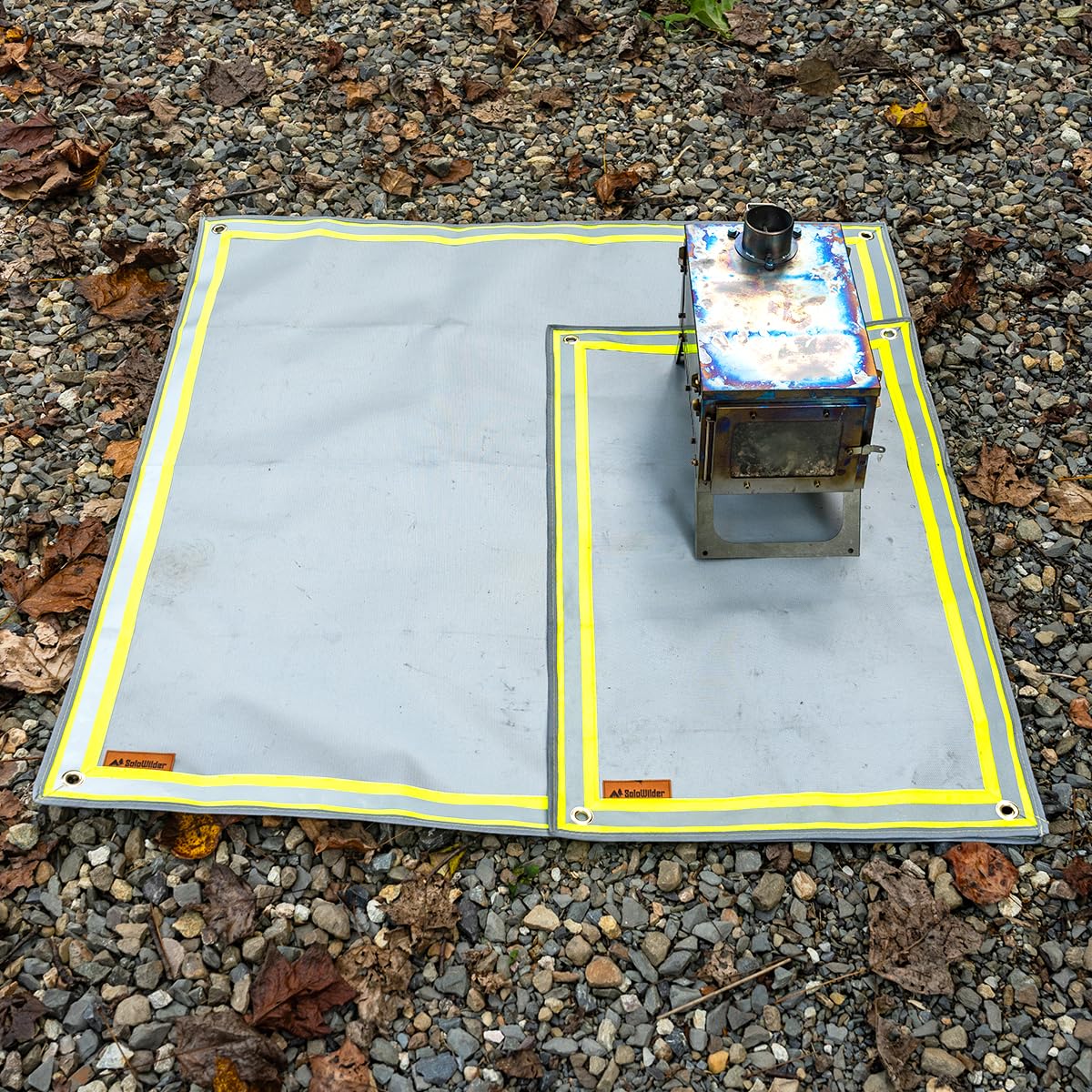 SoloWilder Tapis de poêle à Bois 81,3 x 50,8 cm pour Tente, poêle, terrasse, pelouse, pelouse, Camping, Accessoires de Camping