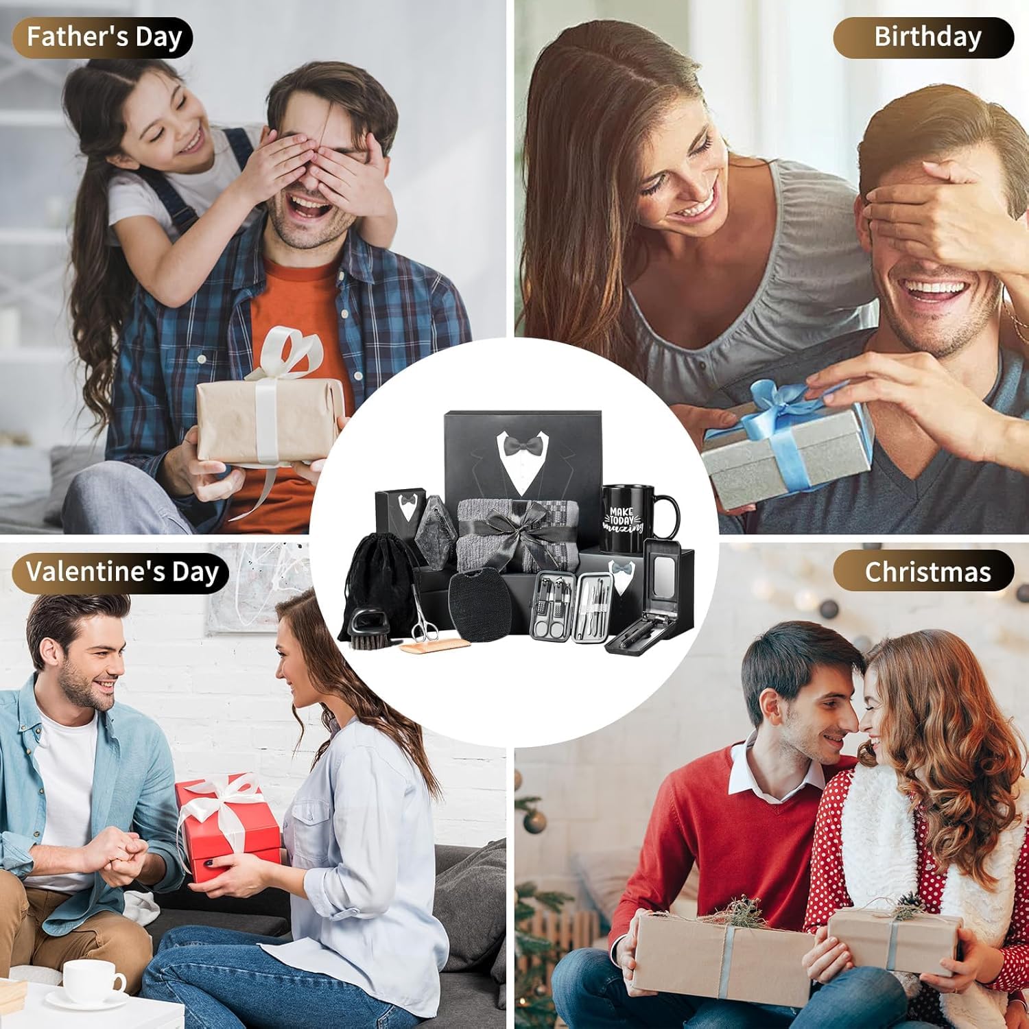 YMing Herren-Geburtstagsgeschenk, Pflegepaket für Männer mit Bartpflegeset, Tasse für Vatertag, Weihnachten, Valentinstag, Jubiläum, Ruhestand, Geburtstag Geschenk für Vater, Ehemann, Freund, Kollegen
