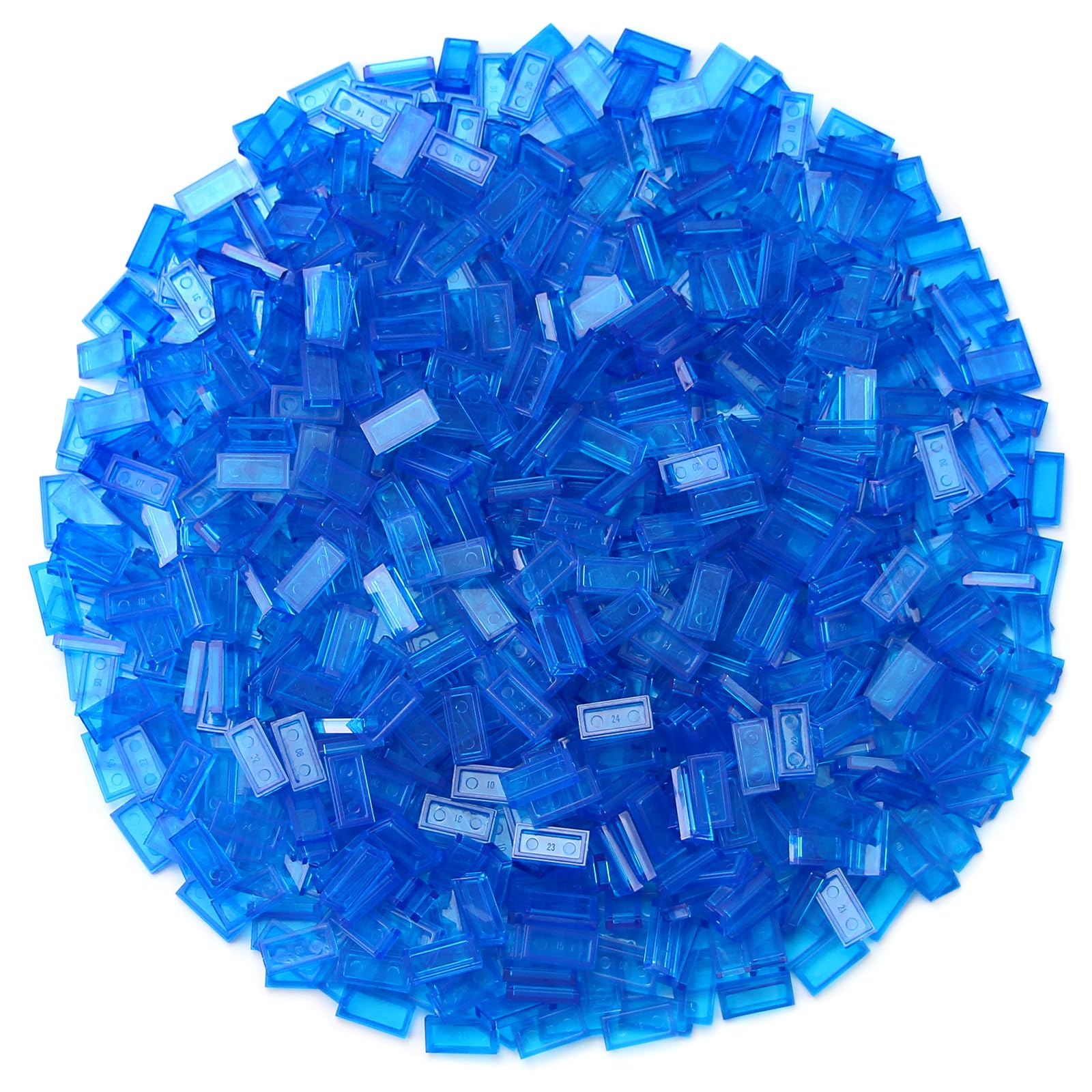 2200 Piastrelle Rotonde 1x1 Multicolor Per Costruzioni: Mattoncini In ABS Per Pavimenti E Mosaici Compatibili - 2