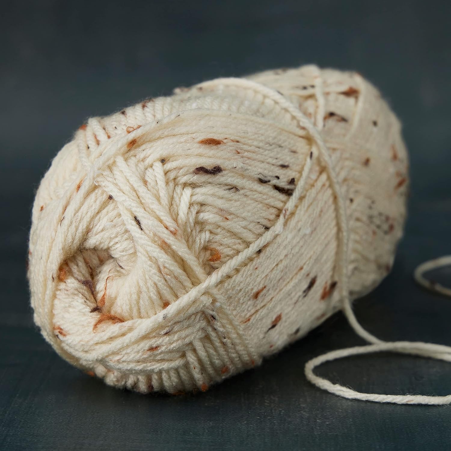 Loops & Threads Impeccable Tweed Yarn - Fleck Yarn for Knitting, Crochet, Weaving, Arts & Crafts - Aran, Bulk 18 Pack