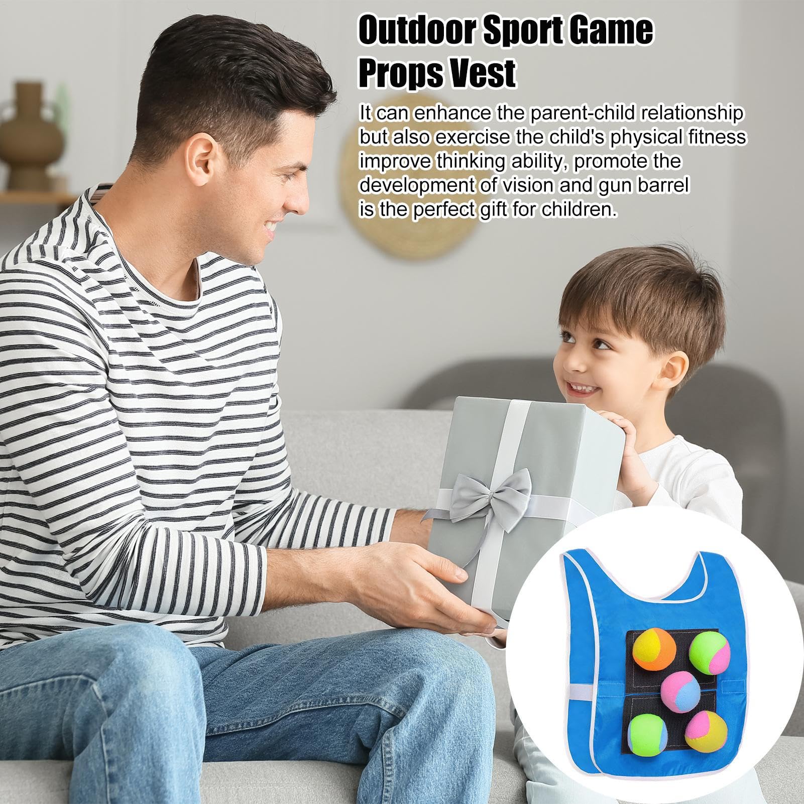 Toys Outside Dodgeball | Giubbotto Da Palla Appiccicoso All'aperto | Ball Ball Ball Sticky Gilet | Set Di Giochi Dodgeball | Cattura Palline Di Giocattolo Morbido, Gioco Per L'interazione Genitore-fig