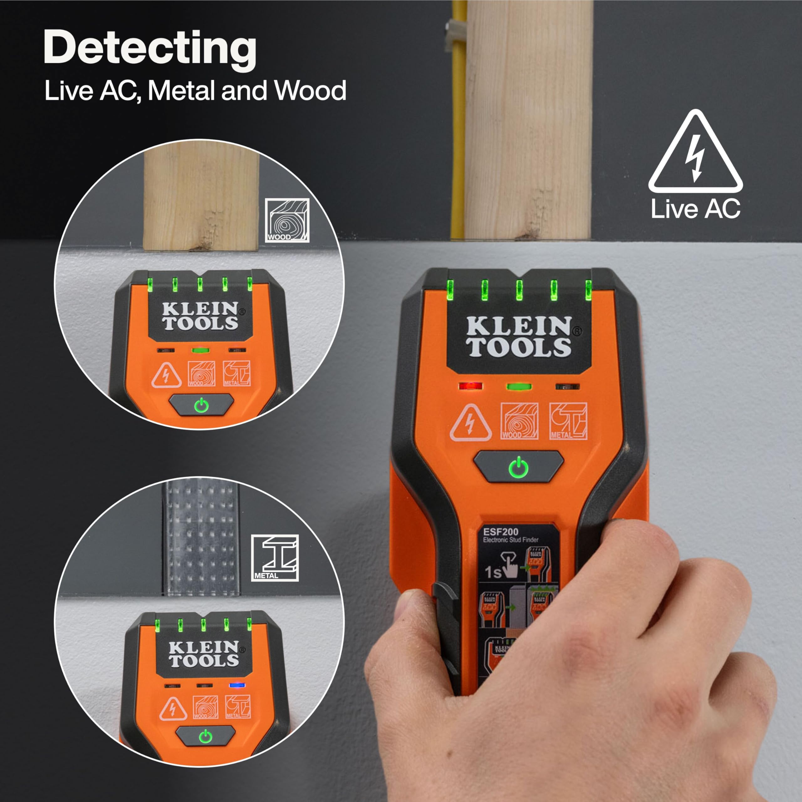Klein Tools Multi-Scan Stud Finder - Edge & Center Detection -3 Klein Tools Multi-Scan Stud Finder - Edge & Center Detection -3