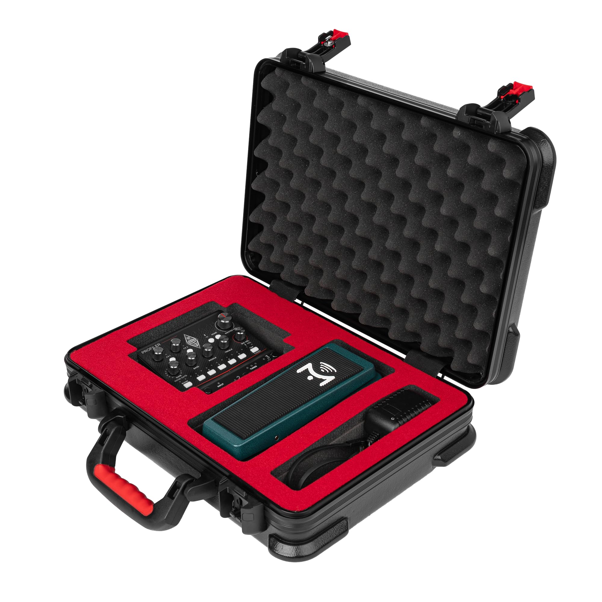 GATOR CASES Estuche Frequent Flyer Series para modelador de amplificador compacto con interior configurable y cierres homologados por la TSA
