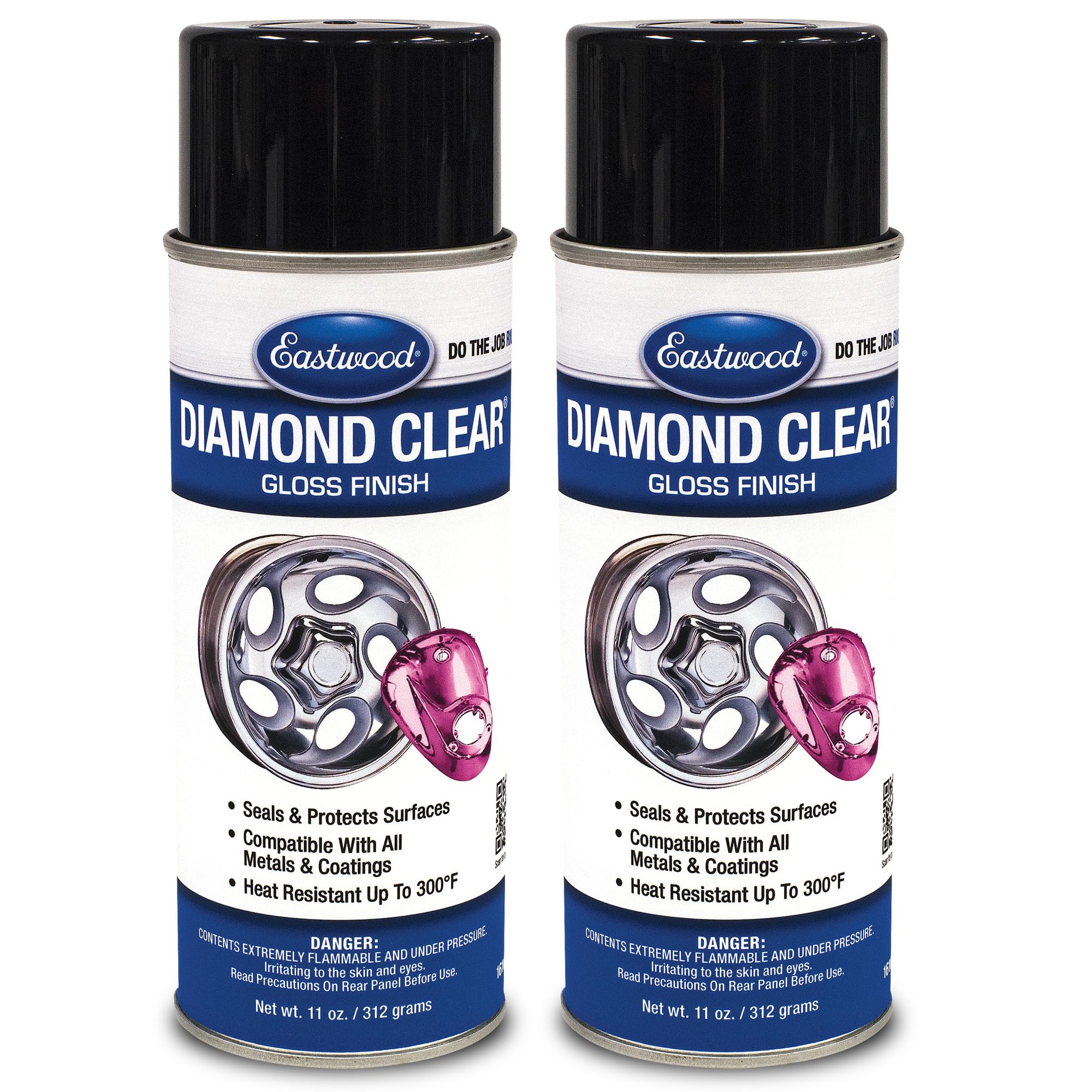 Eastwood Diamond Clear DTM and Painted Surfaces Aerosol Gloss 11 Oz | 2 Pack