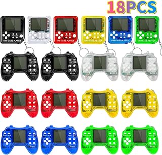DJMUMU 18Pcs Mini Games Party Favors Keychains for Kids Video Game Backpack Birthday School Party Favor Supplies Key Chains