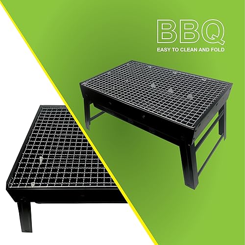 Miniatura 7 de TtAk HOUSEWARE Parrilla de carbón  Parrilla plegable portátil para barbacoa  Parrilla plegable para cocinar al aire libre  Acero inoxidable ligero