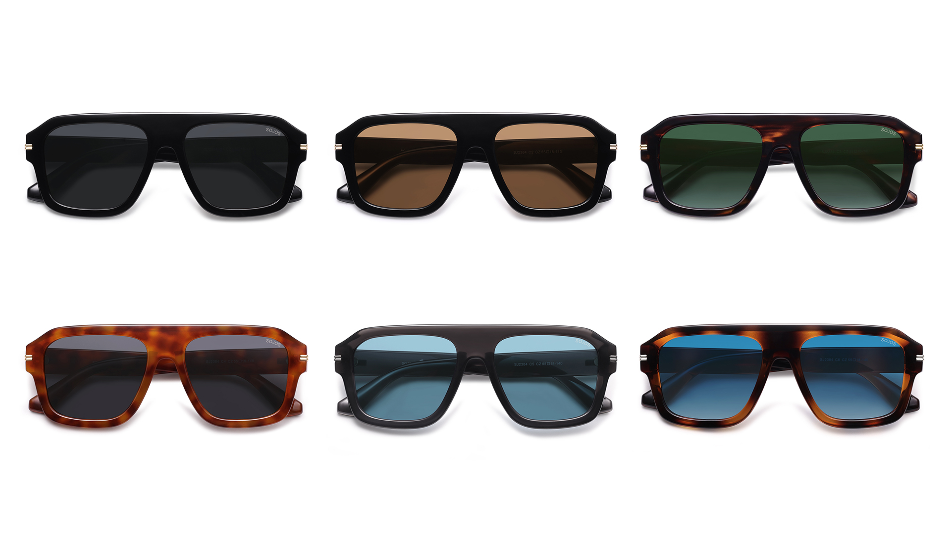 Amazon.com: SOJOS Retro Thick Polarized Aviator Sunglasses  display picture 2