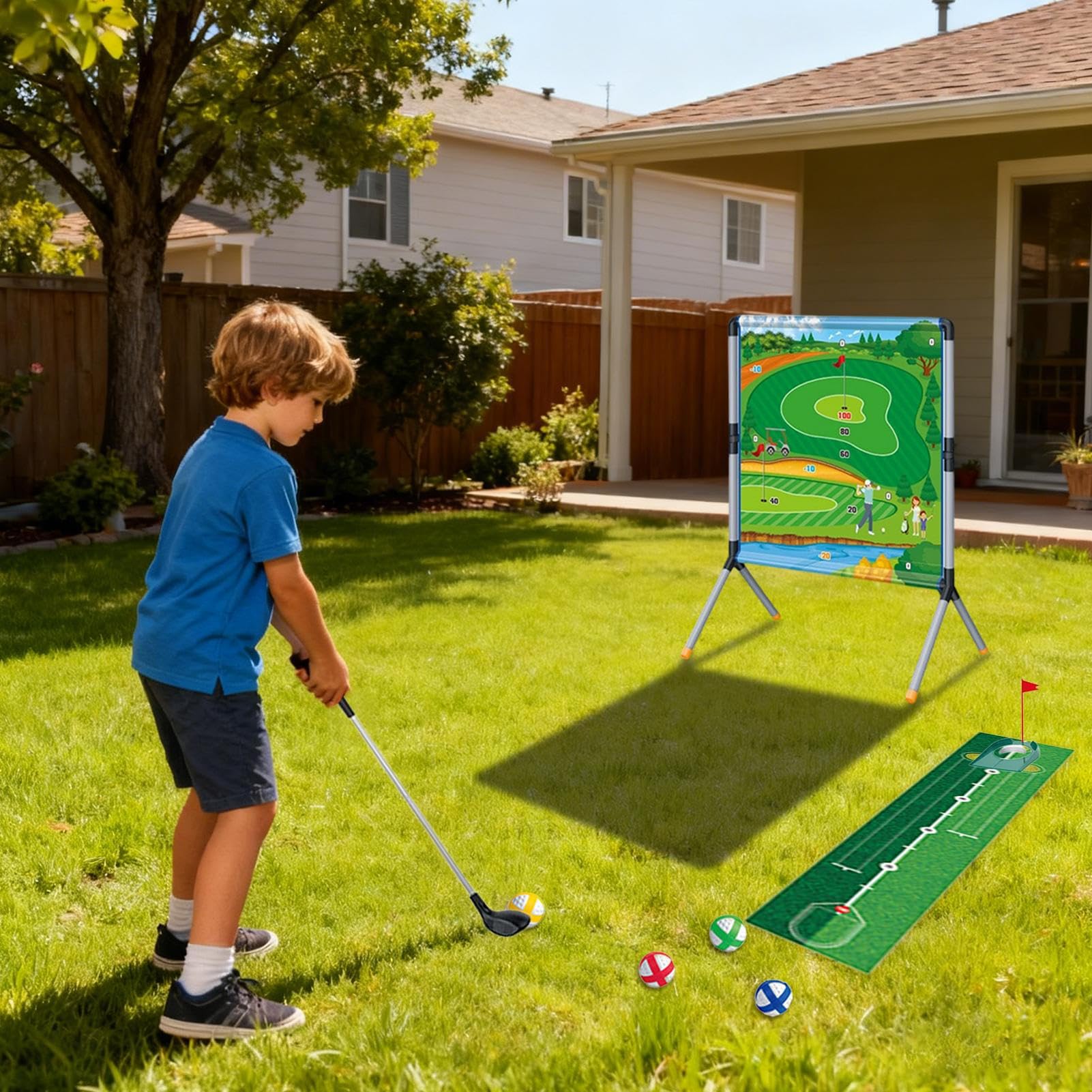 Generico Chipping Golf Gra | Przenośny przyrząd treningowy, gra w golfa dla taty - dla kobiet chłopców dziewcząt młodych nastolatków golfistów żona mąż syn córka rodzina
