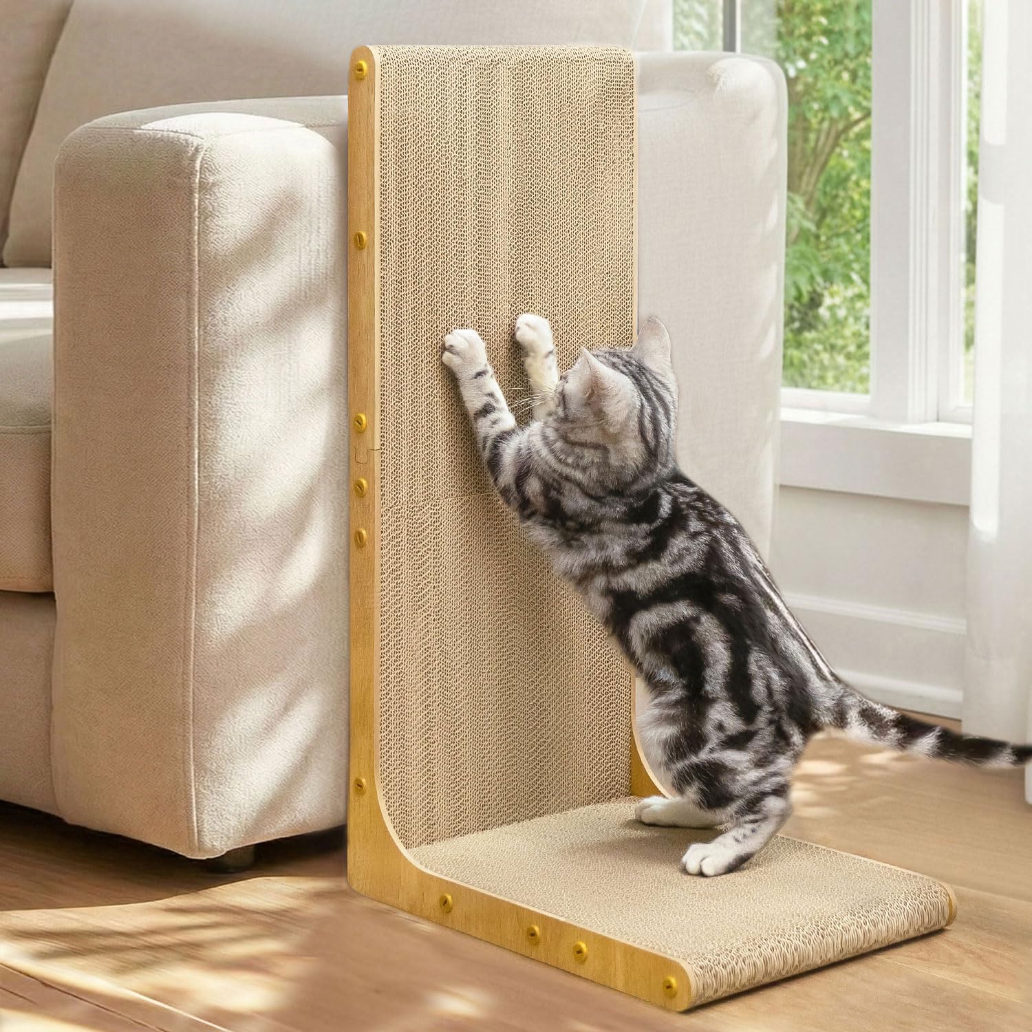 Beeztees kartonnen krabplank / helling | met kattenkruid