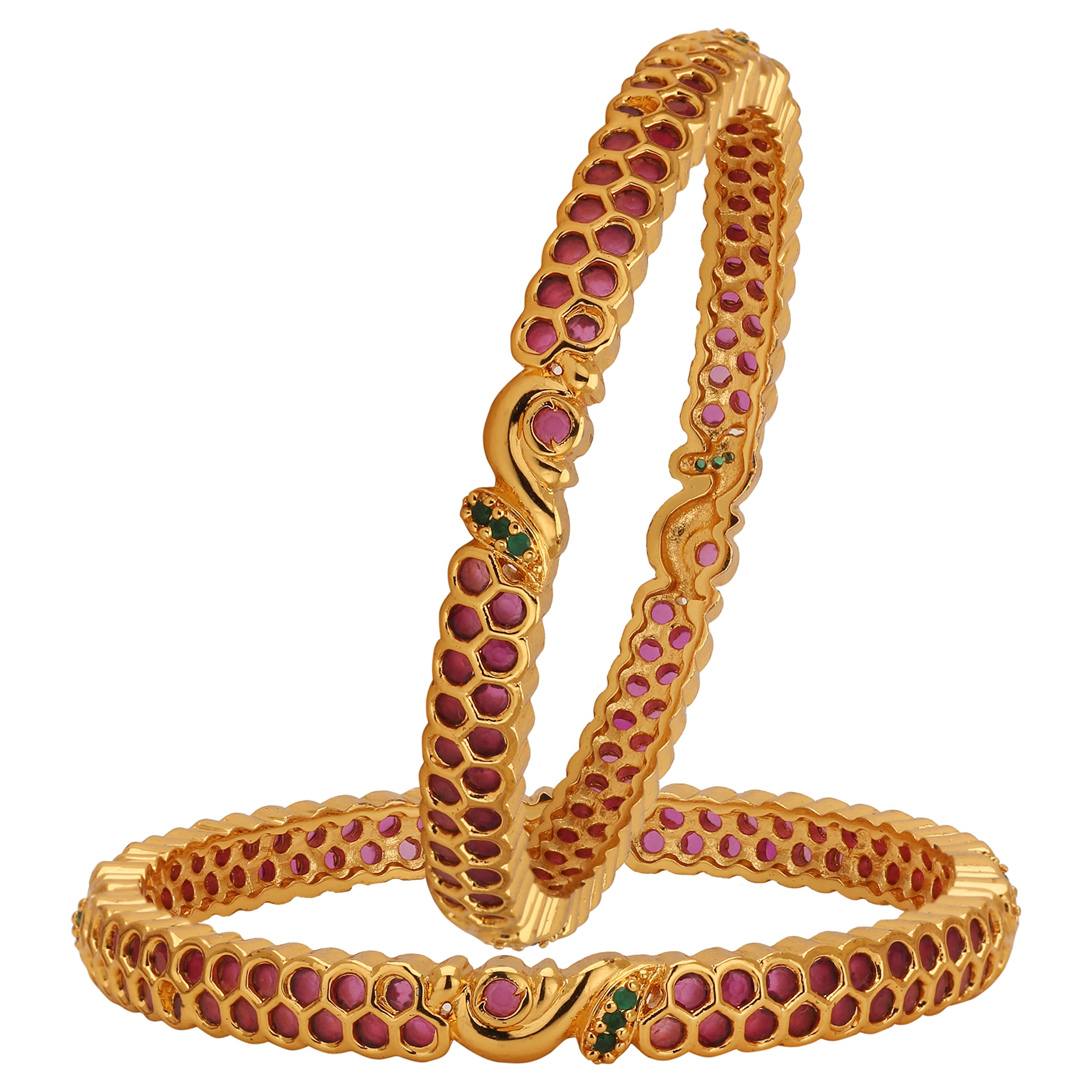 Sasitrends One Gram Micro Gold Plated Designer Kemp Stone Bangles for Women and Girls (B09J427LTG) Amazon Price History, Amazon Price Tracker